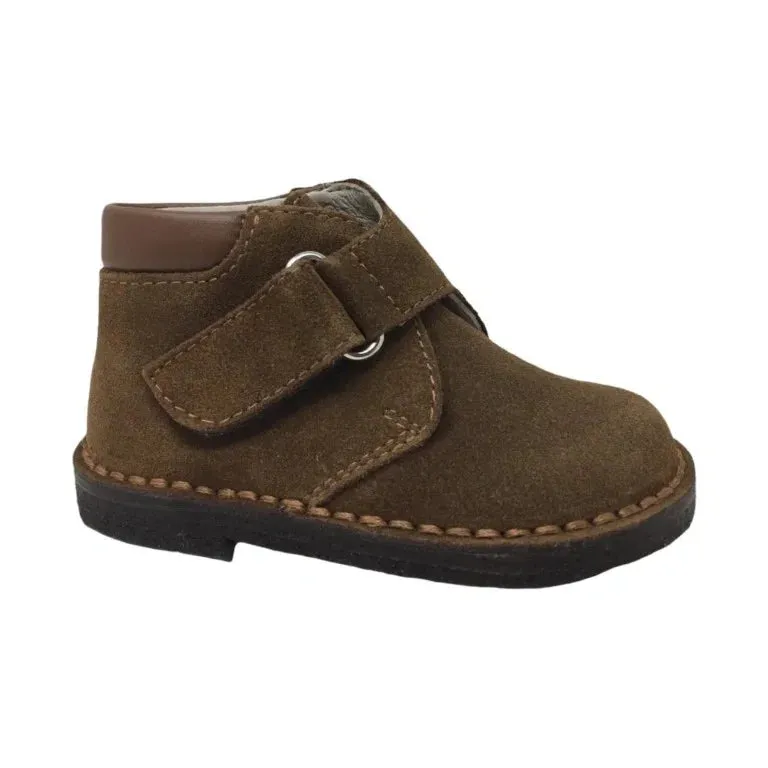 528 - Brown Suede Velcro for Toddler/Boy by London Kids