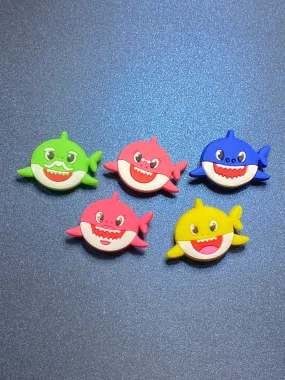 5PC Baby Shark Soft PVC Shoe Croc Charms