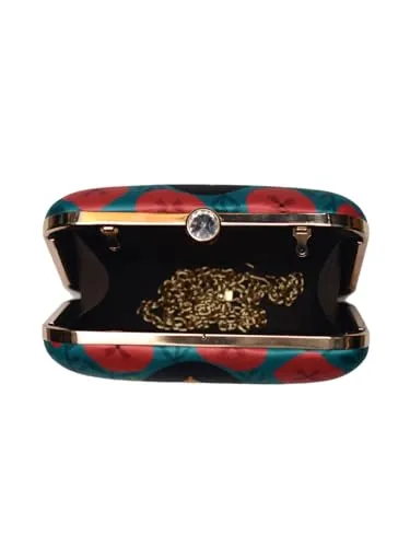 Artklim Lady With Cat Printed Clutch