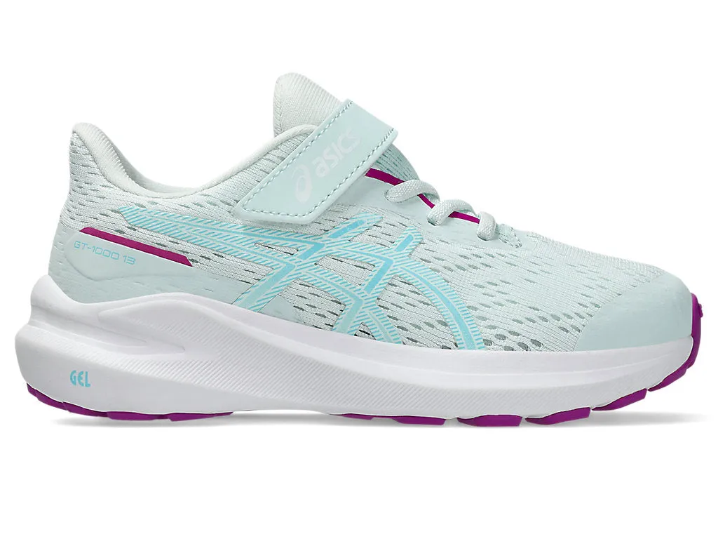 ASICS KID'S GEL GT 1000 PS SEA/CYAN RUNNING SHOES