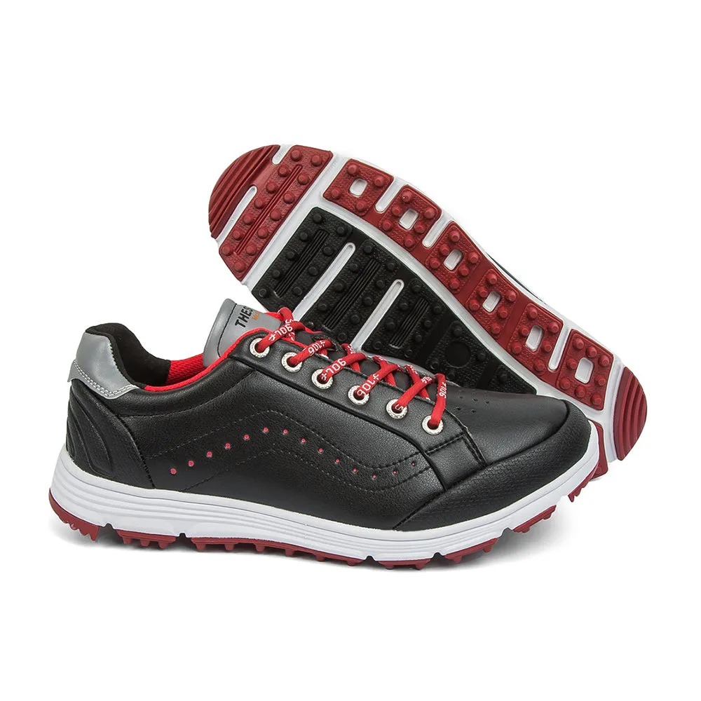 Ask Echo G718 Men's Breathable Spikeless Golf Shoes / Black