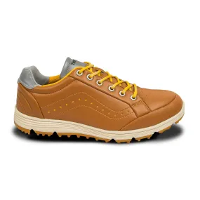 Ask Echo G718 Men's Breathable Spikeless Golf Shoes / Brown