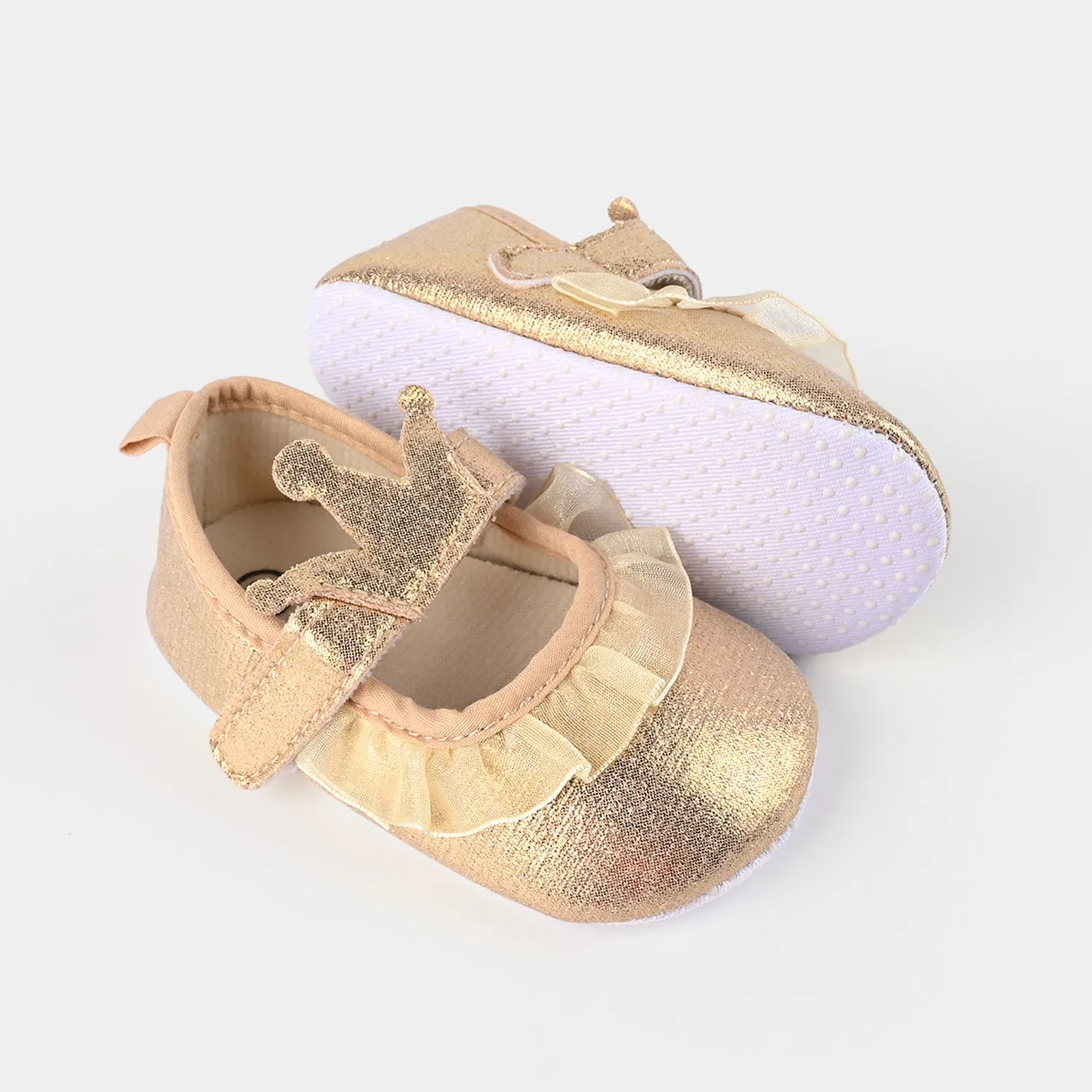 Baby Girls Shoes C-372-Golden