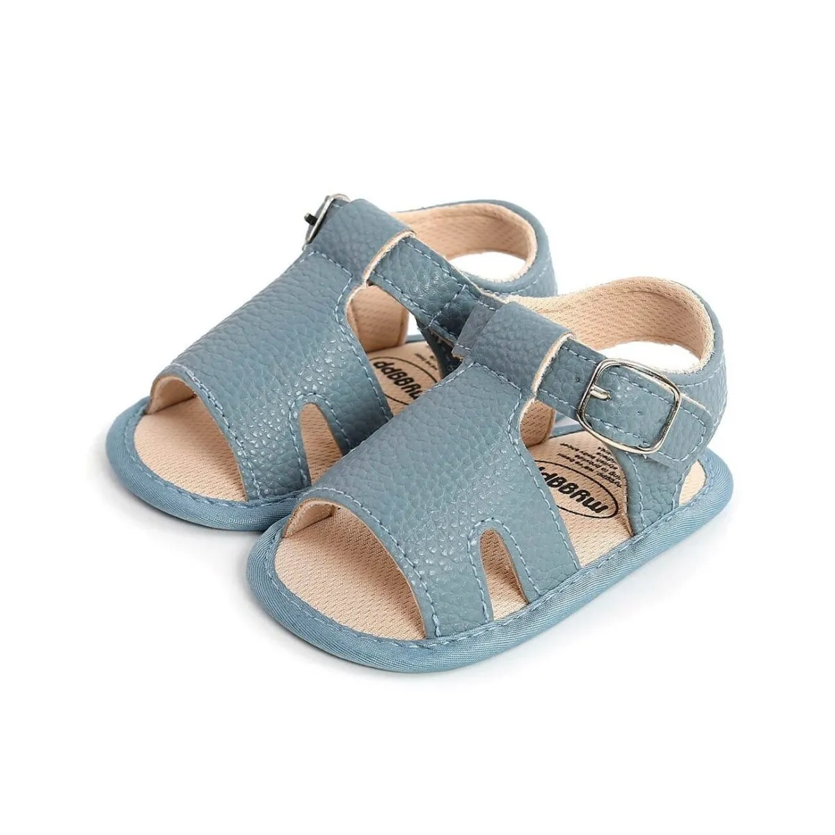 Blue Buckle Up Baby Sandals