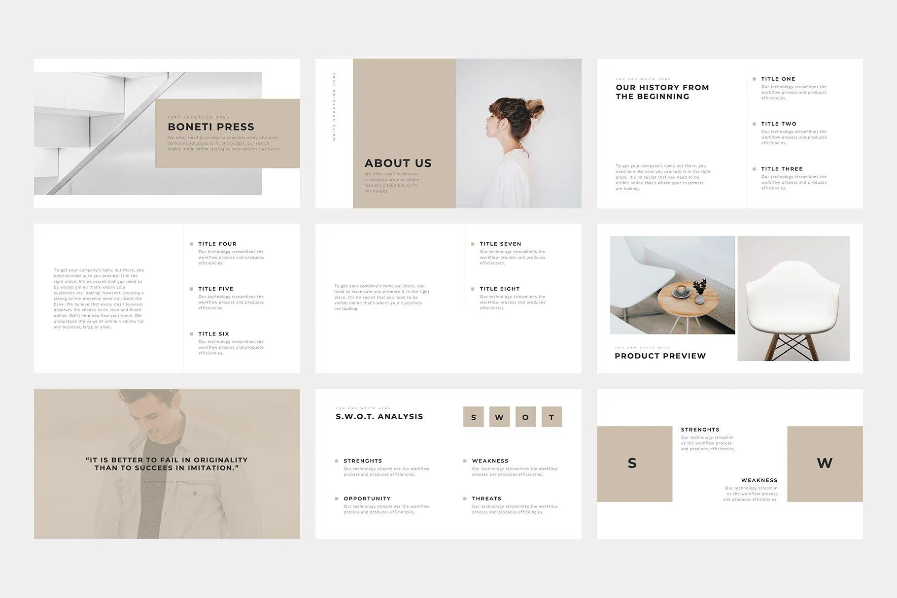 Boneti Minimalist Google Slides