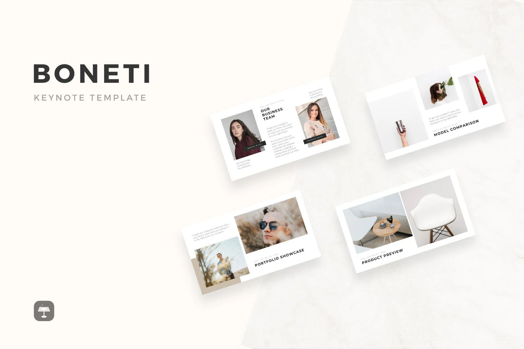 Boneti Minimalist Keynote Template