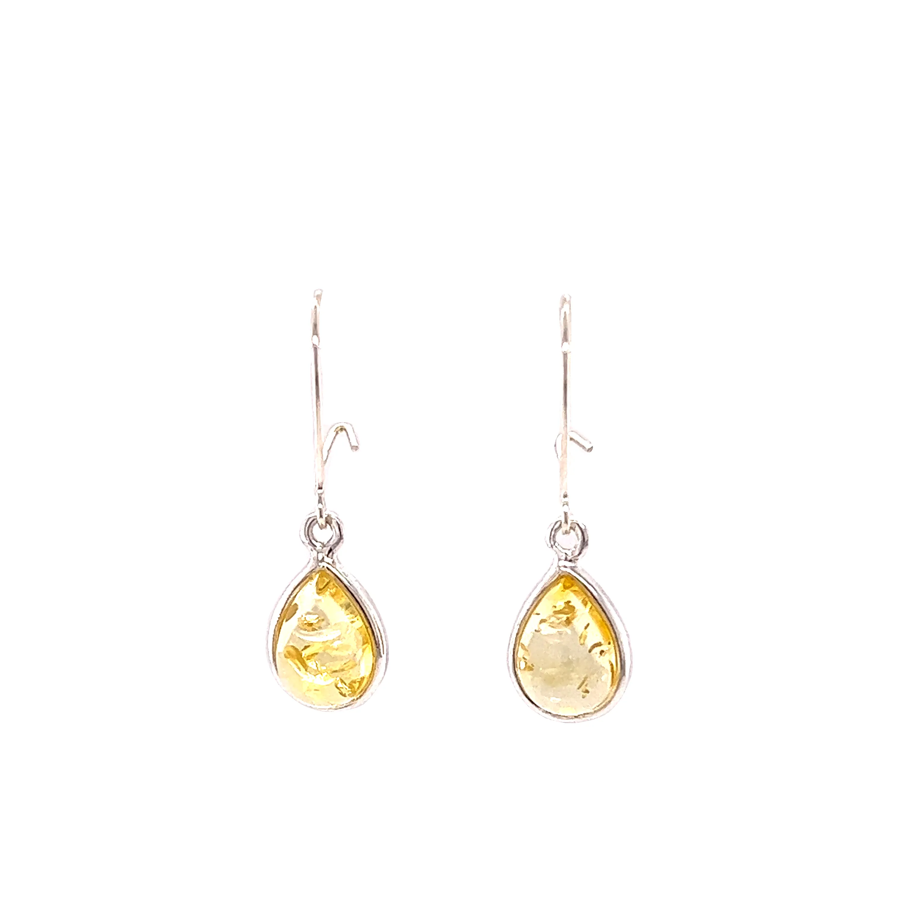 Charming Baltic Amber Teardrop Earrings