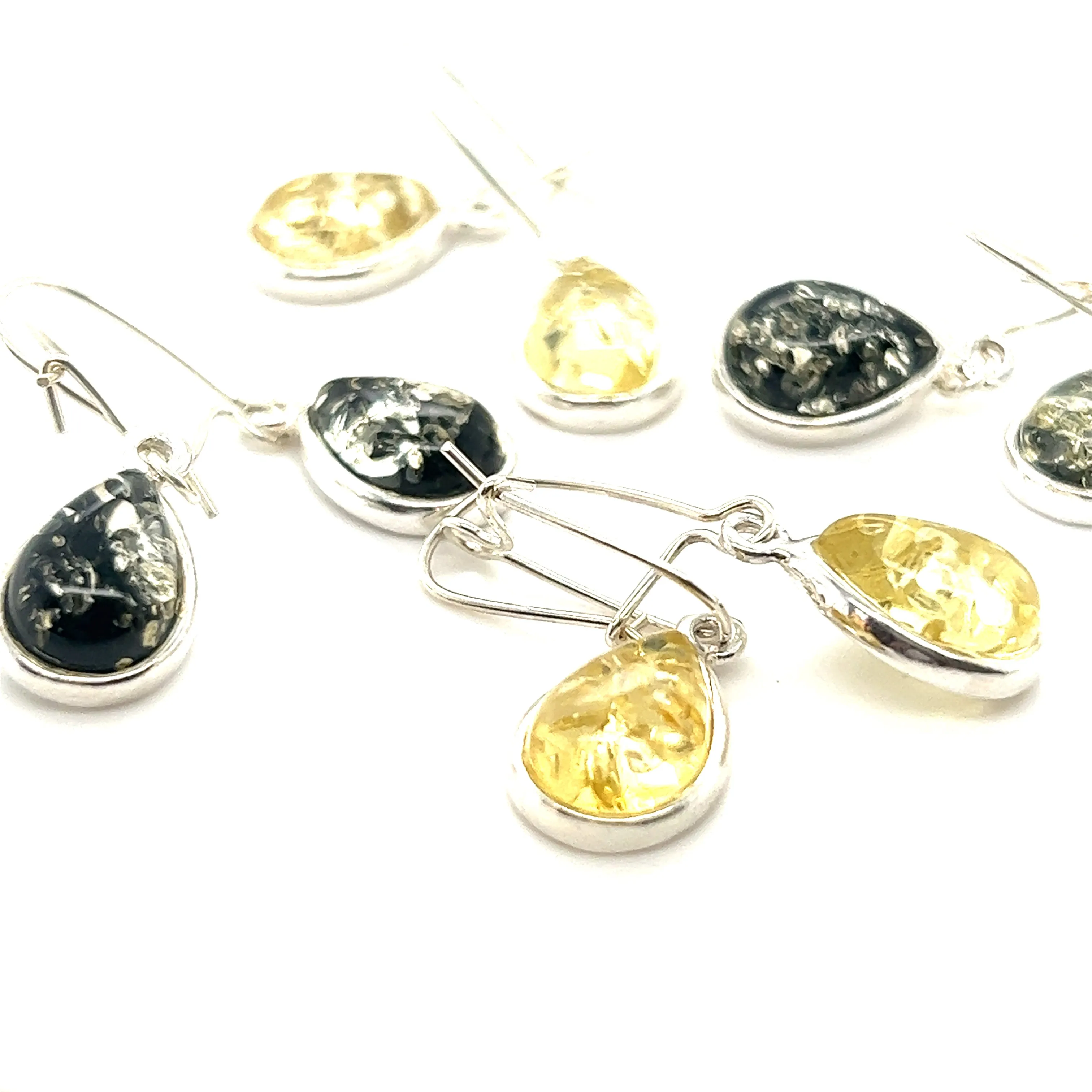 Charming Baltic Amber Teardrop Earrings