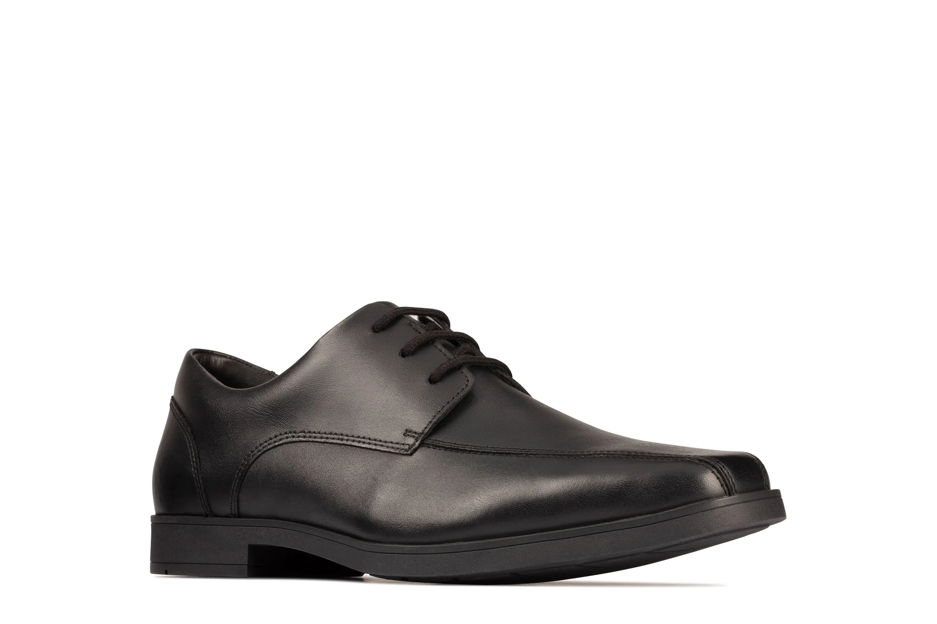 Clarks Scala Step Boys Black School Shoe