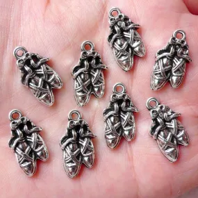 CLEARANCE Ballet Shoes Charm Ballerina Charm (8pcs / 11m x 19mm / Tibetan Silver) Pendant Necklace Bracelet Bangle Favor Charm Dust Plug Charm CHM1288