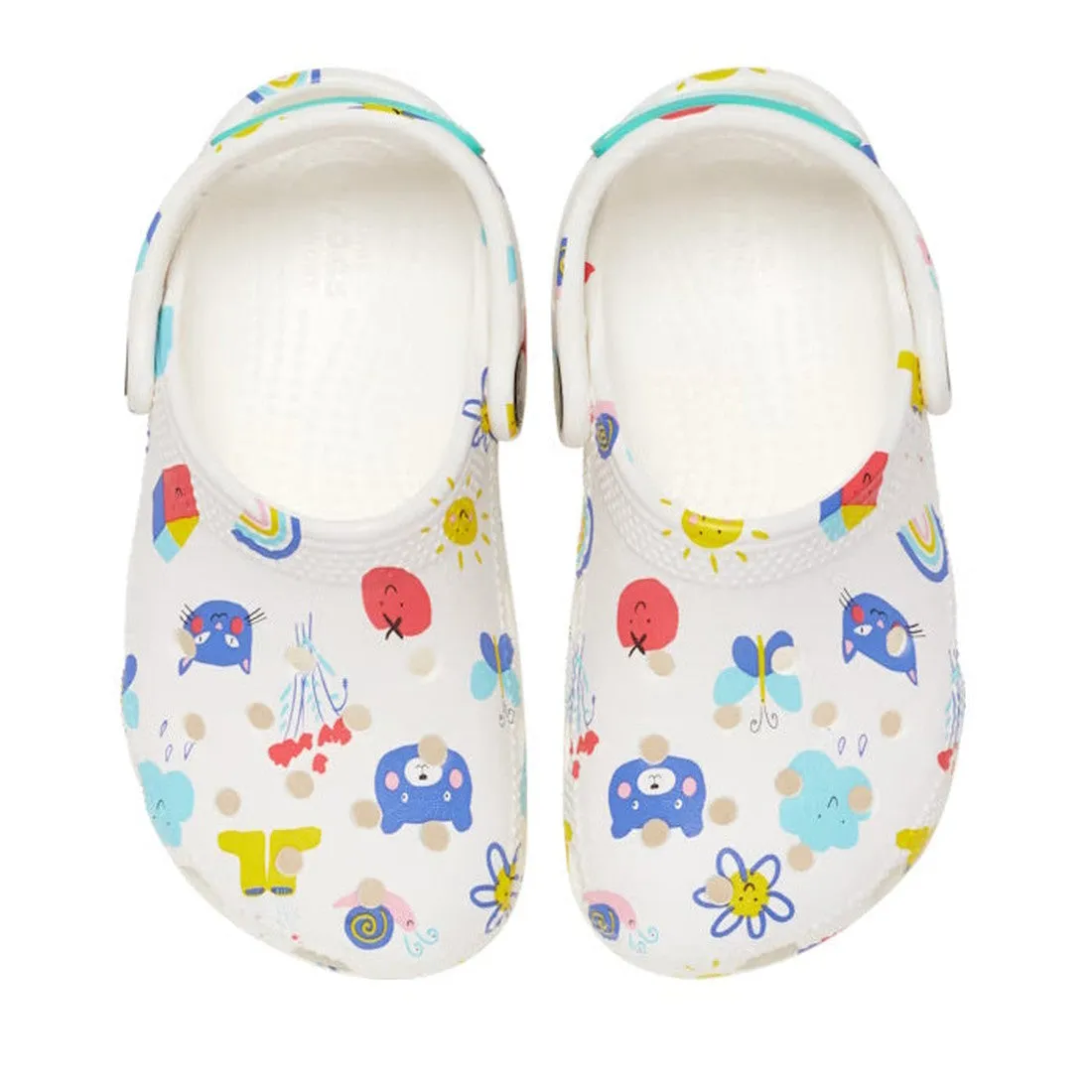 Crocs Kids - Toddlers Classic Doodle Clog K White Sandals