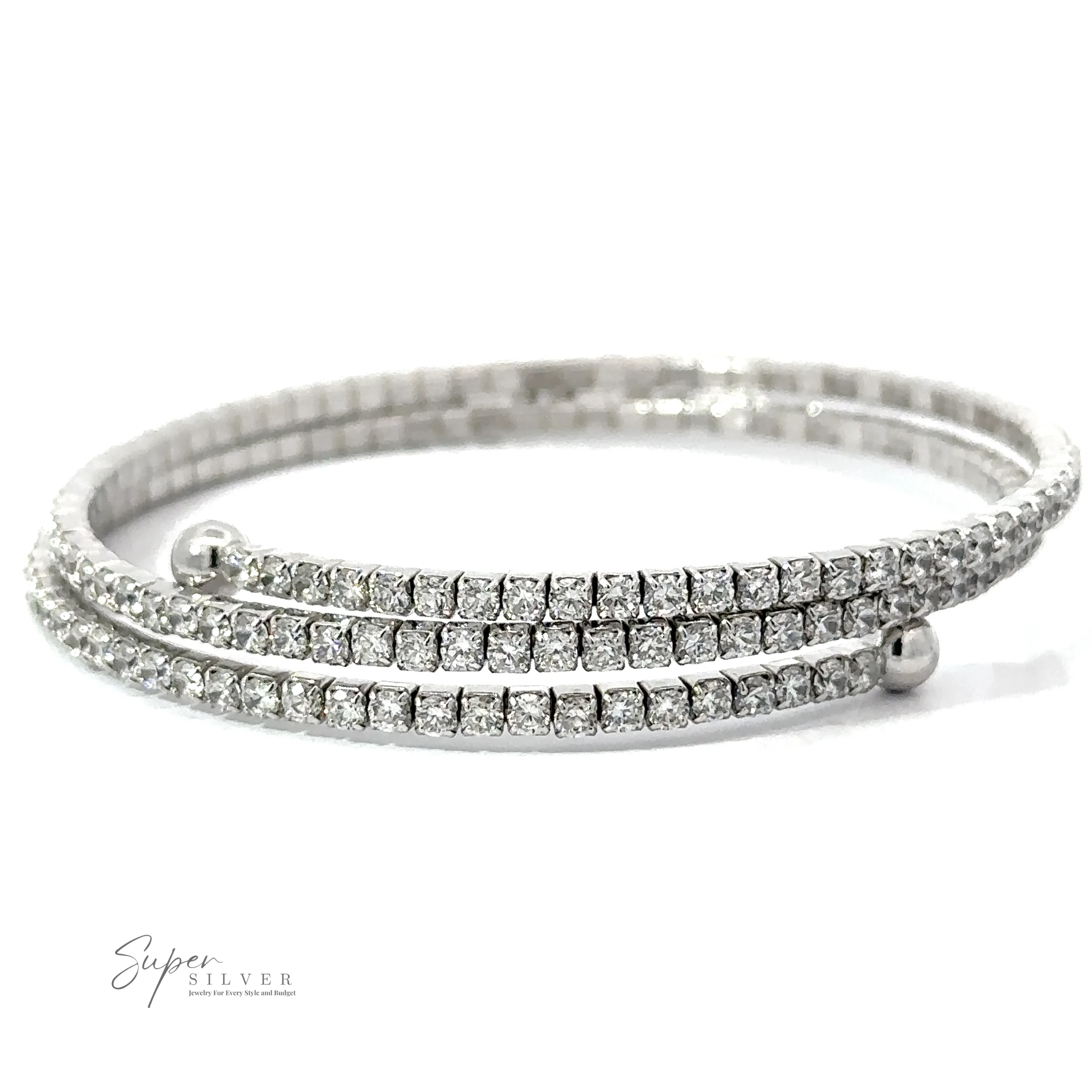 Cubic Zirconia Simple Wrap Bracelet