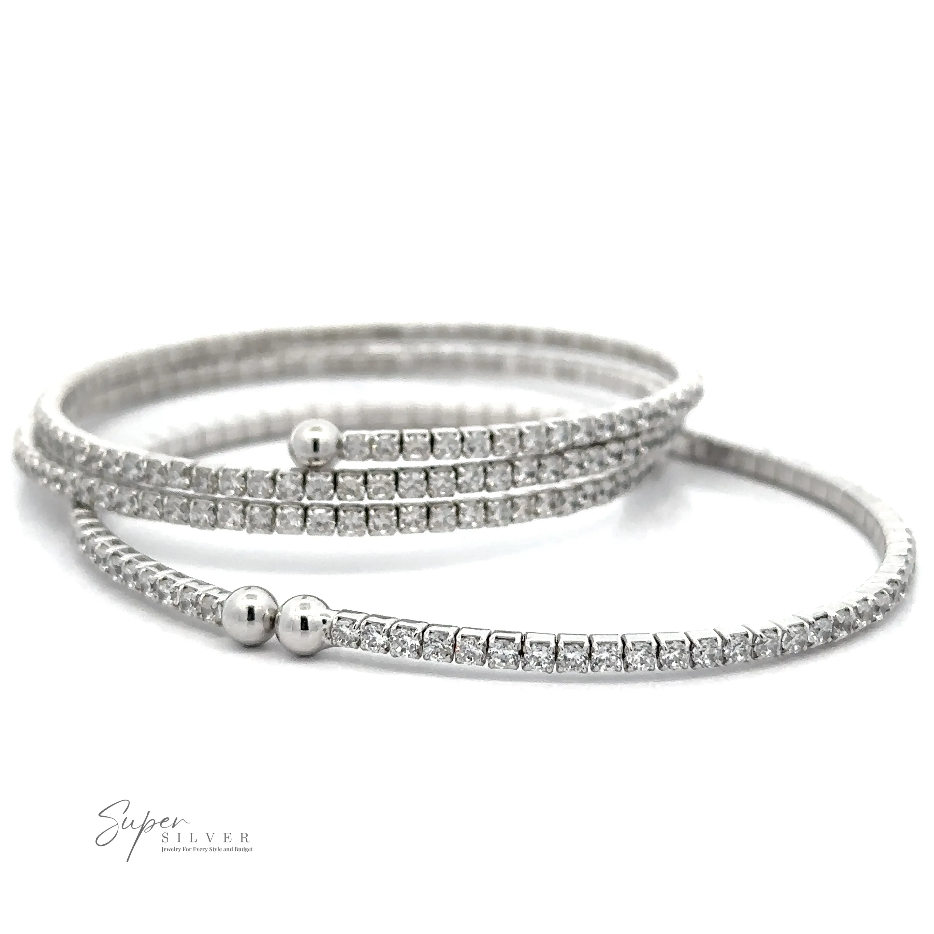 Cubic Zirconia Simple Wrap Bracelet