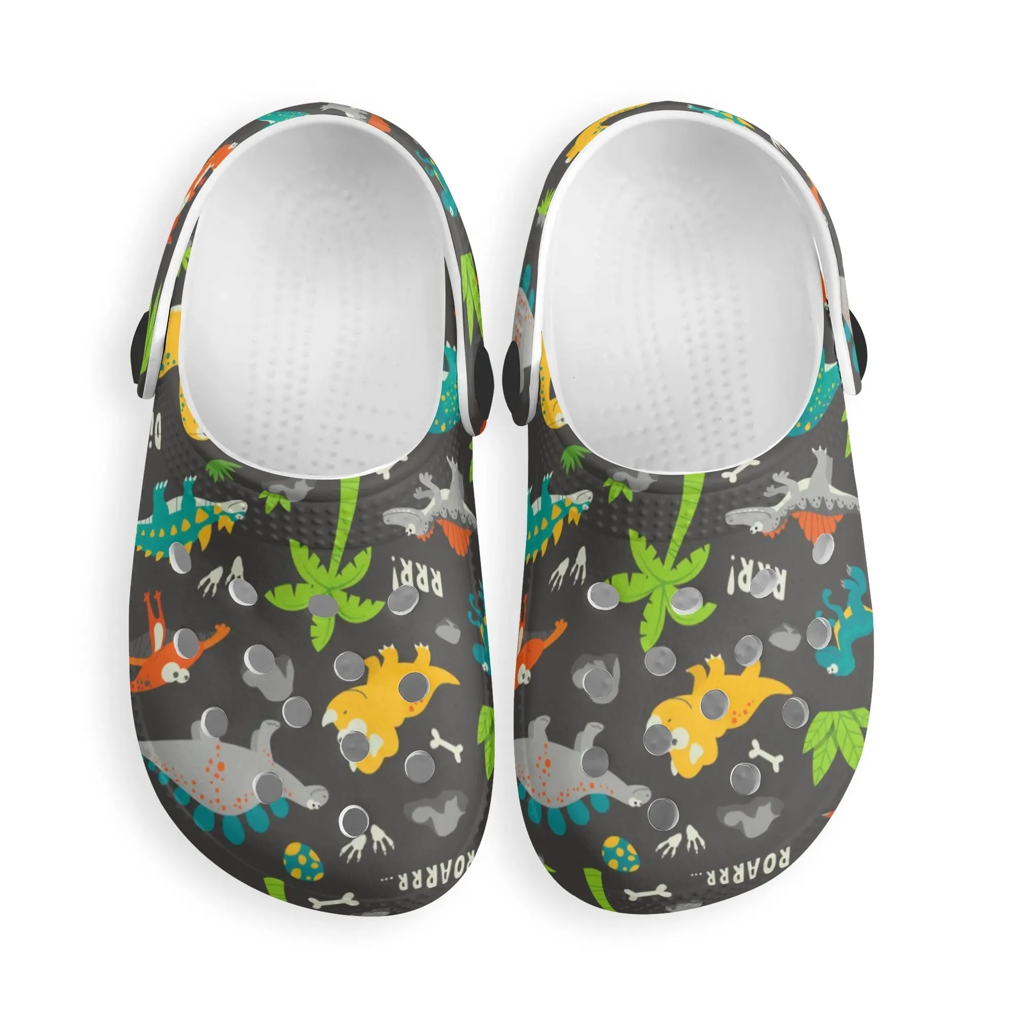 Dinosaur Clogs Kids All Over Printing Classic Sandals