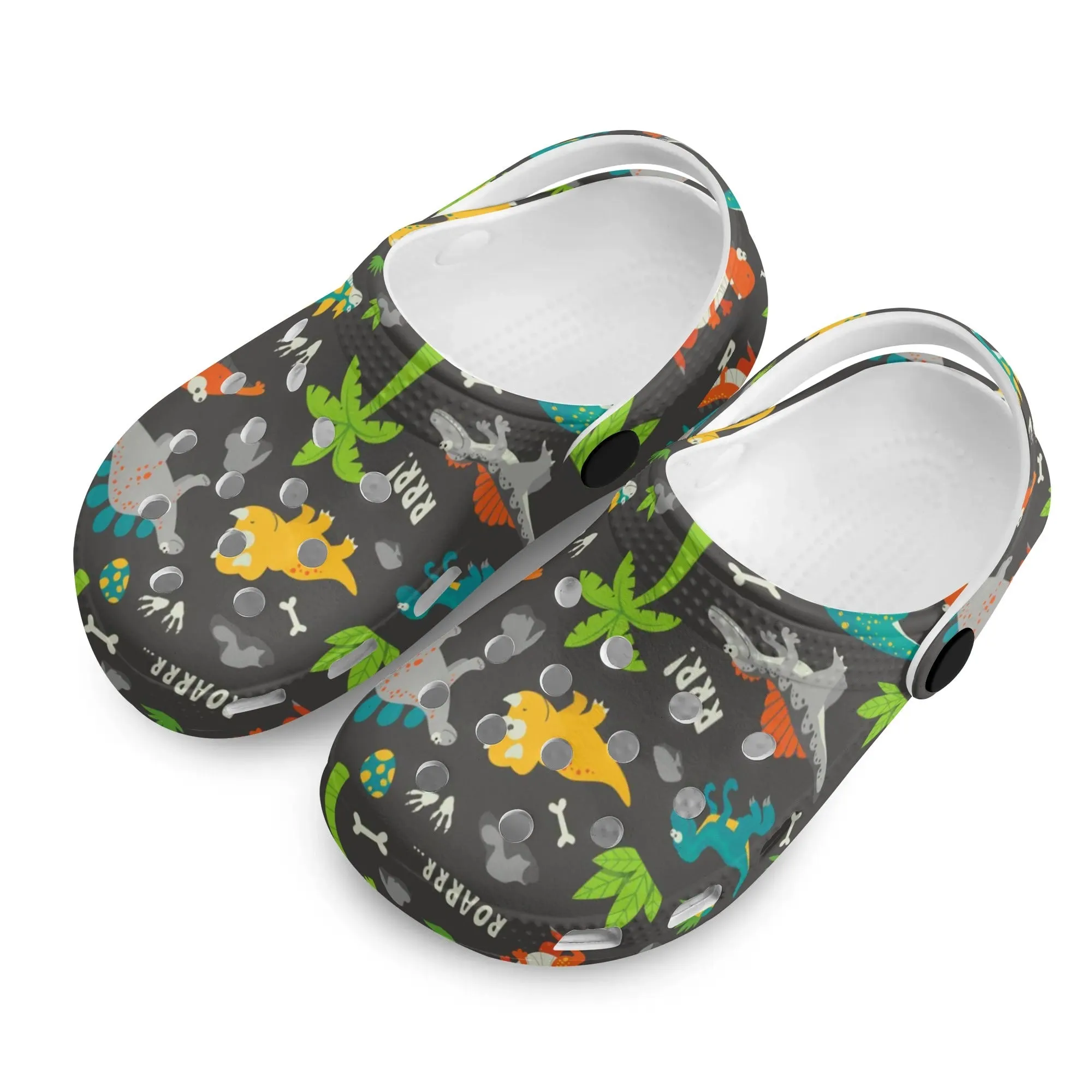 Dinosaur Clogs Kids All Over Printing Classic Sandals