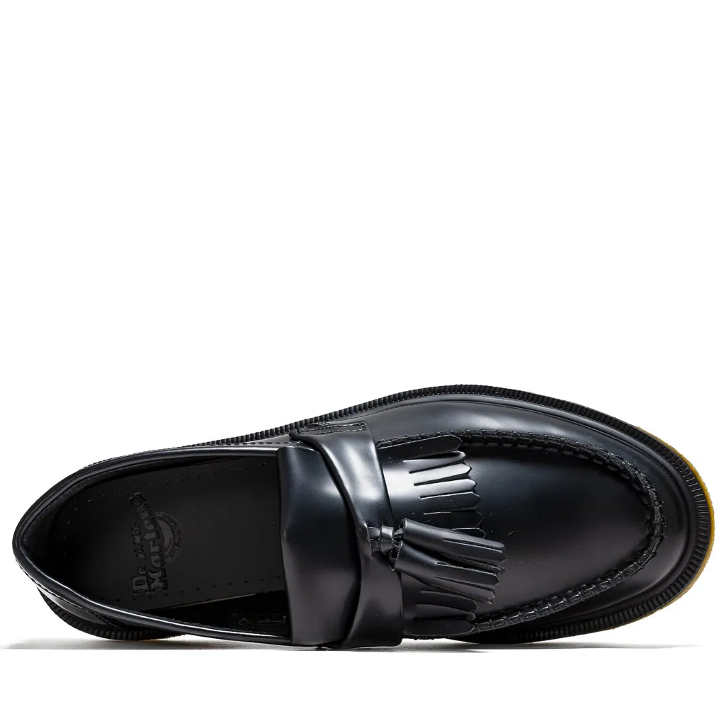 Dr. Martens Adrian Tassel Loafers - Black Polished Smooth