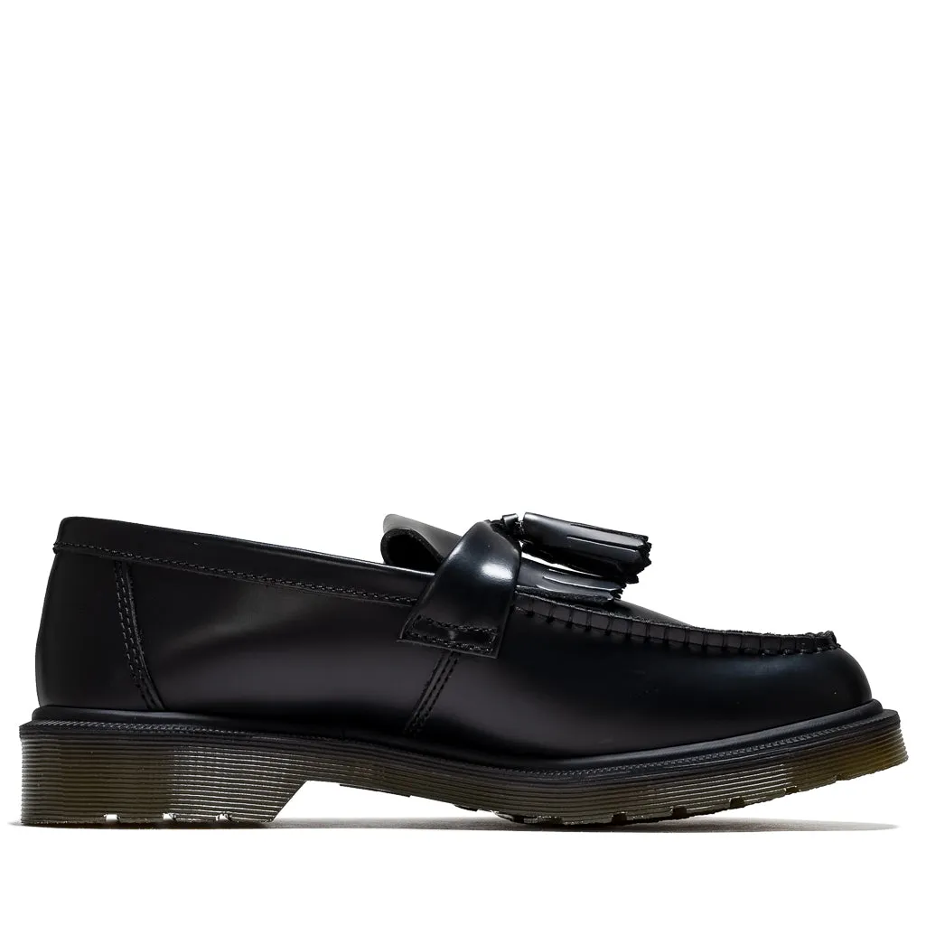 Dr. Martens Adrian Tassel Loafers - Black Polished Smooth