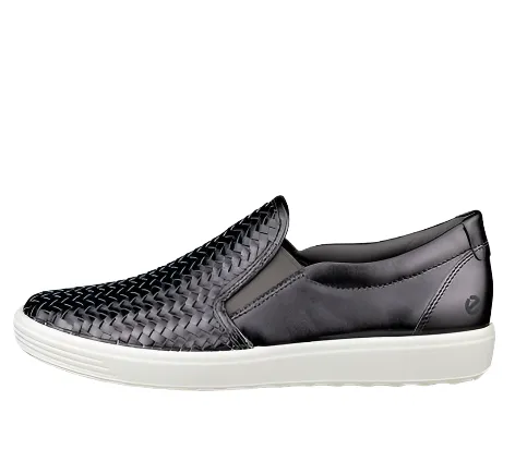 ECCO Women's Soft 7 Slip On - Silver Heavy