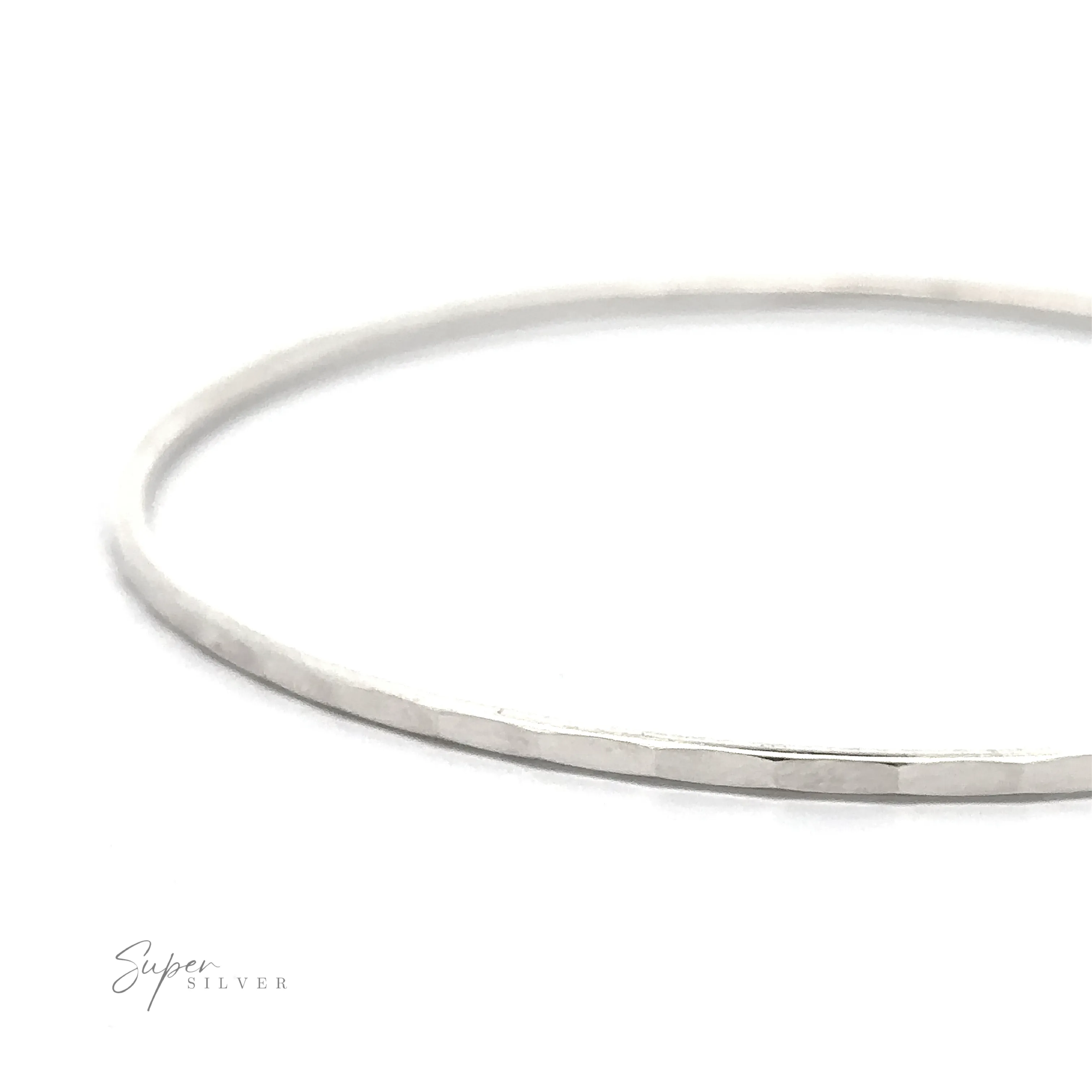 Faceted Silver Bangle Bracelet