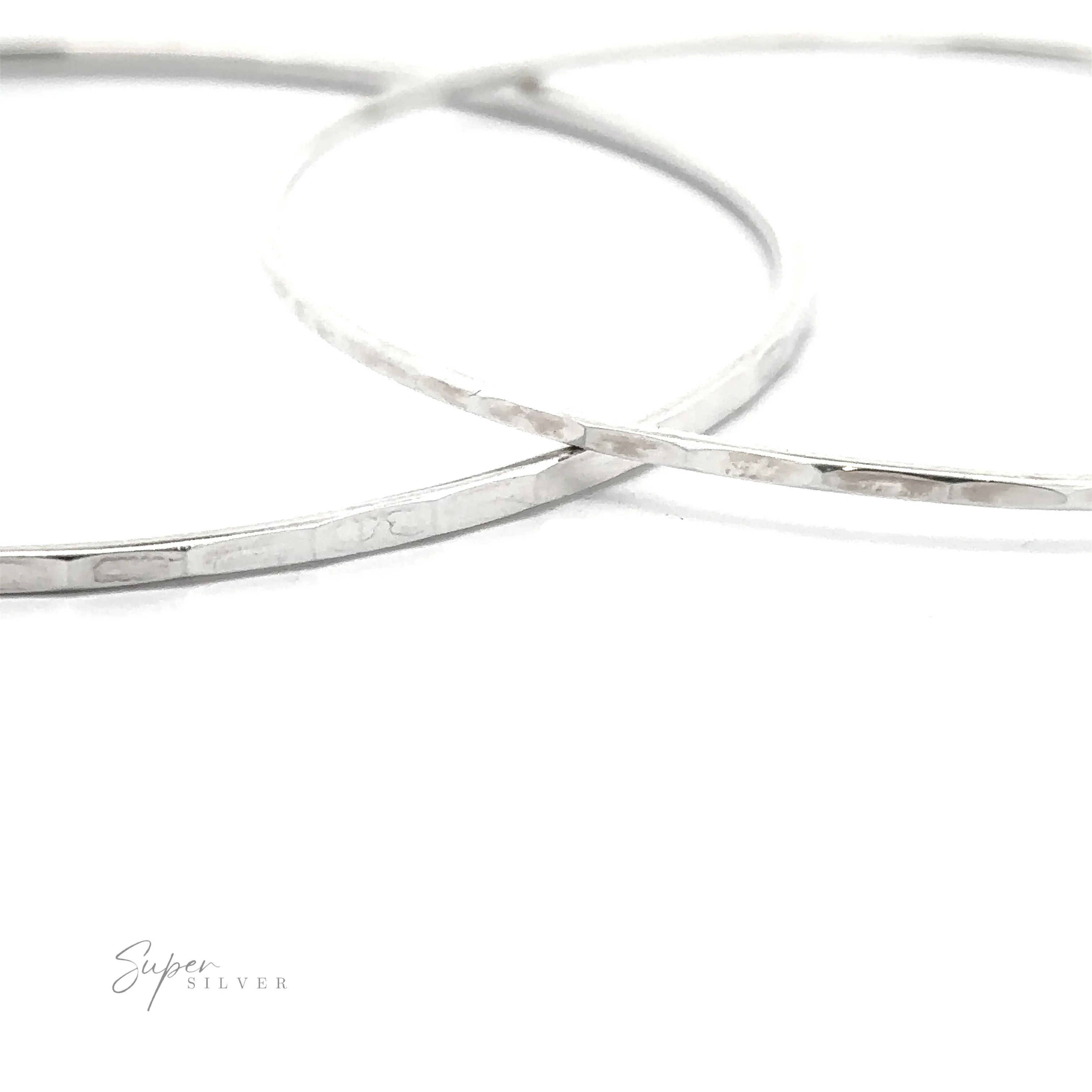 Faceted Silver Bangle Bracelet