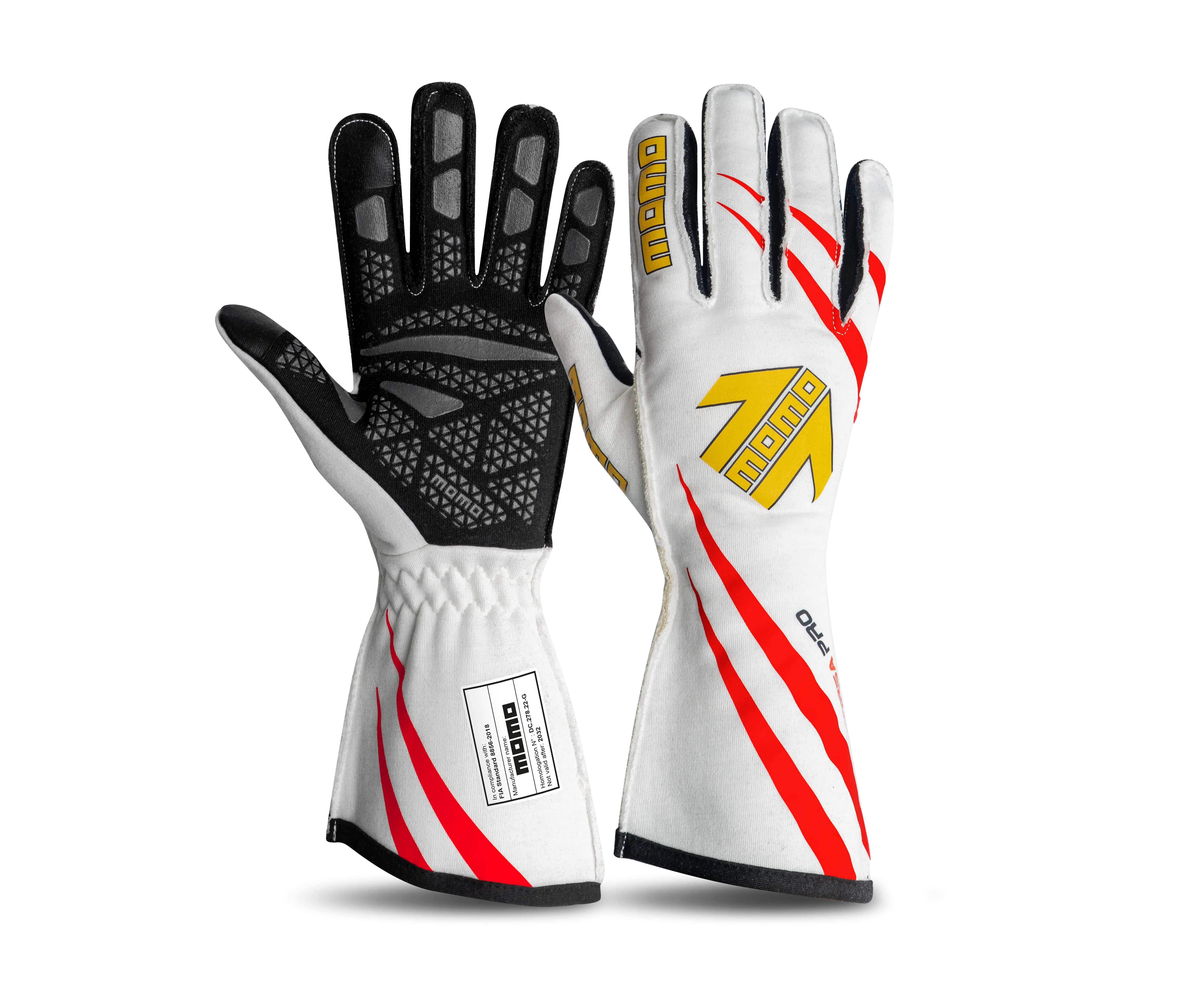 GLOVES CORSA PRO WHITE FIA