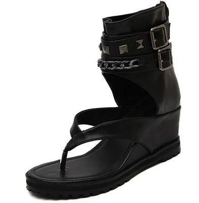 Gothe Ankle Strap Wedge Shoes