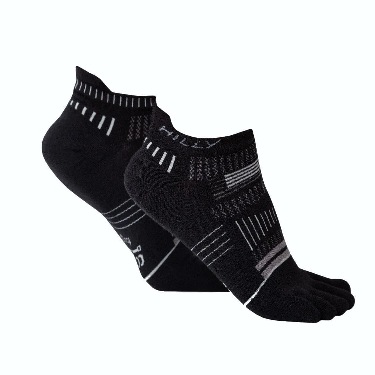 Hilly Toes Socklet Min -  Black/Grey/Light Grey