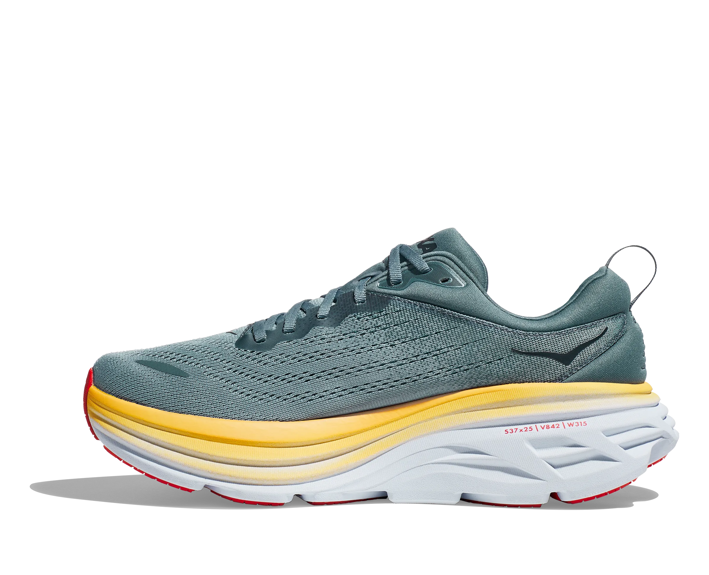 Men's Hoka Bondi 8 Color: Goblin Blue / Mountain Spring (EXTRA WIDE WIDTH)