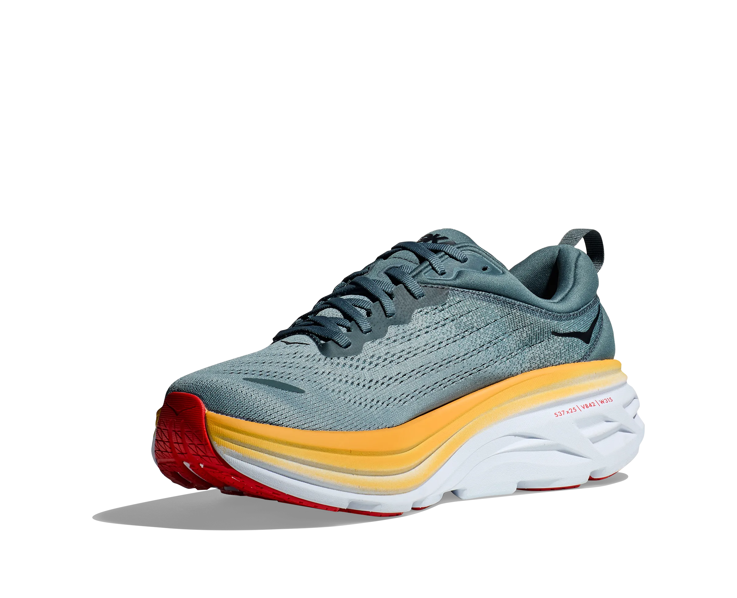 Men's Hoka Bondi 8 Color: Goblin Blue / Mountain Spring (EXTRA WIDE WIDTH)