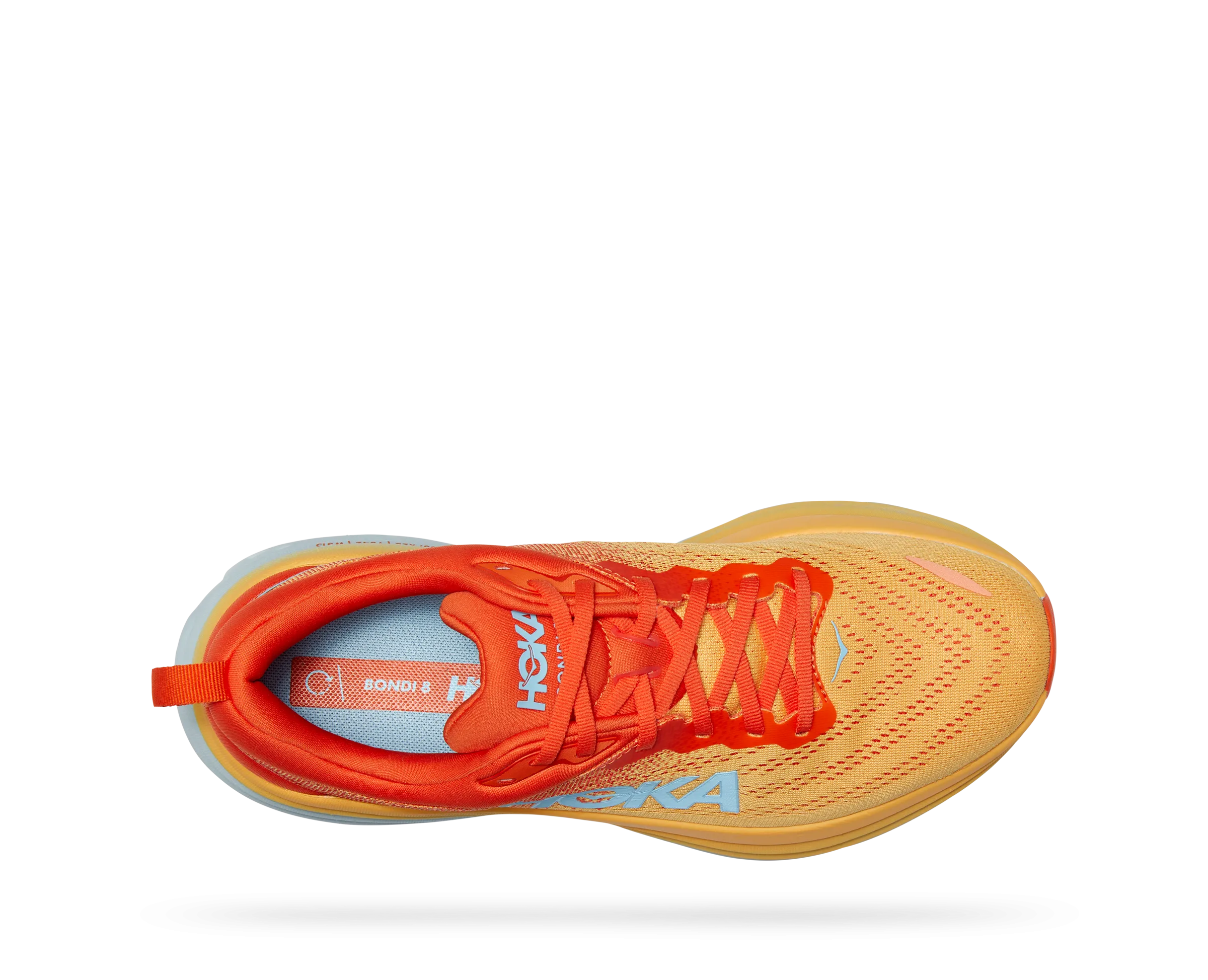 Men's Hoka Bondi 8 Color: Puffin's Bill / Amber Yellow