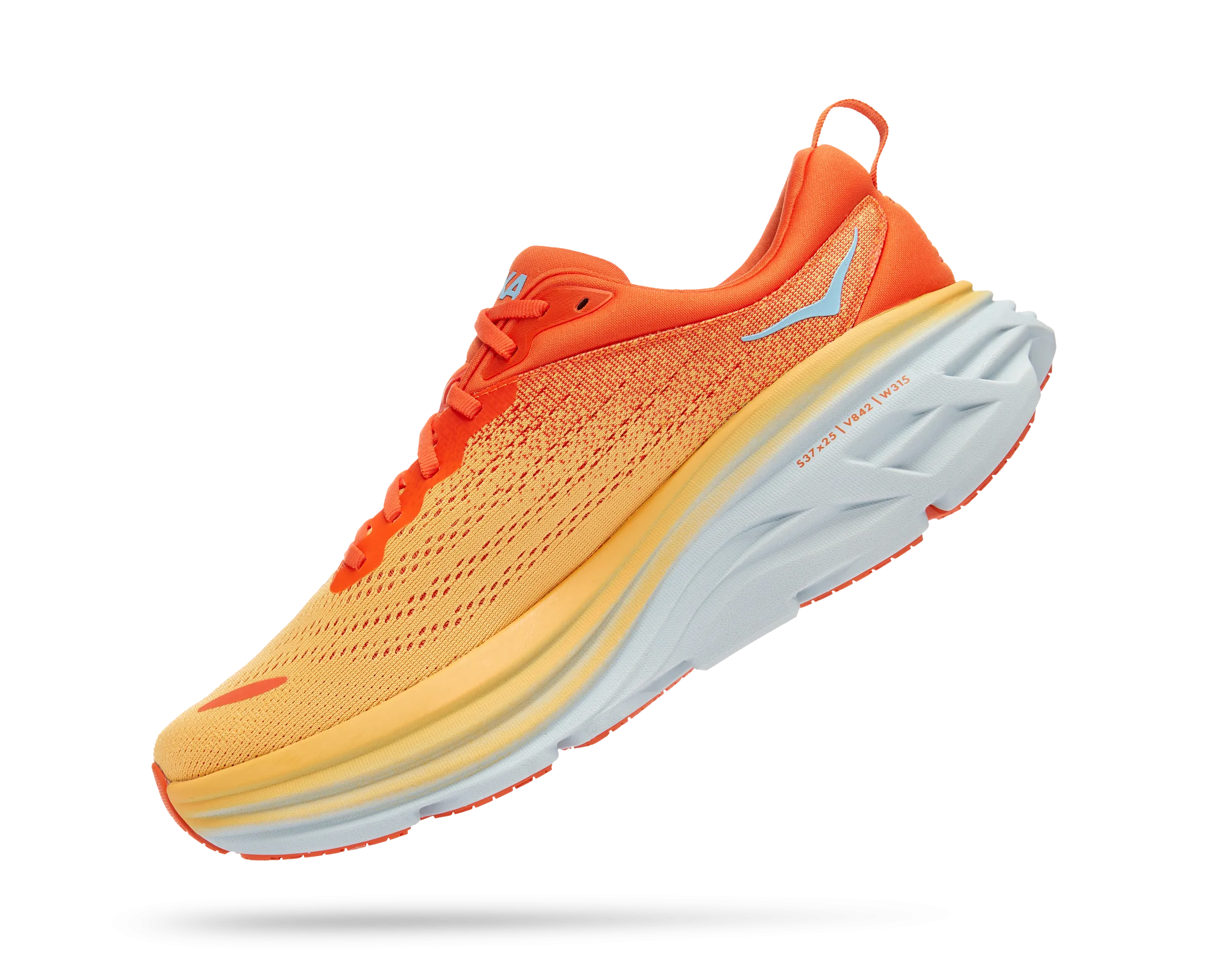 Men's Hoka Bondi 8 Color: Puffin's Bill / Amber Yellow