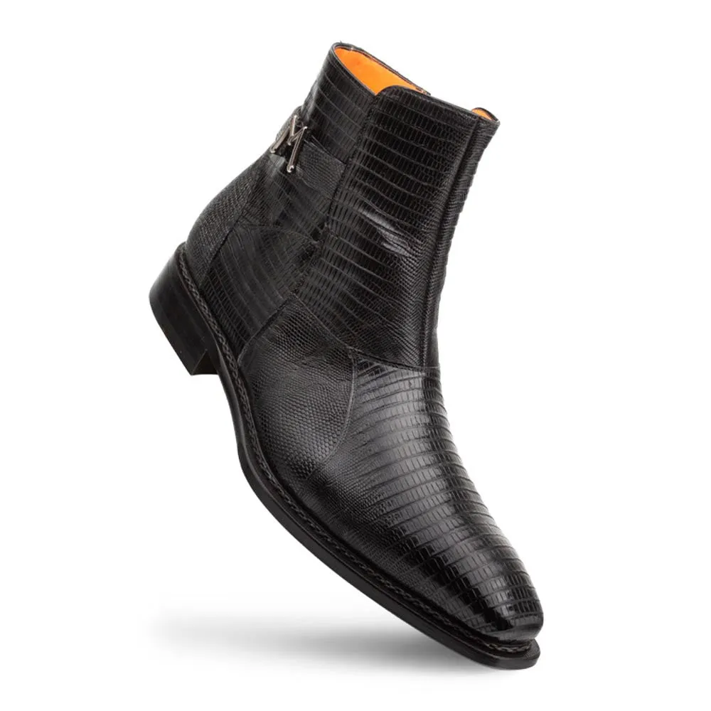 Mezlan Peninsula Lizard Emblem Black Boots