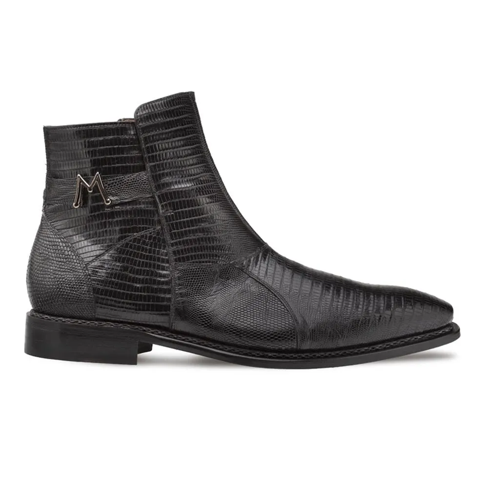 Mezlan Peninsula Lizard Emblem Black Boots