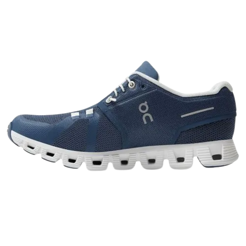 On Cloud 5 Womens Shoe- Denim/White