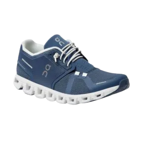 On Cloud 5 Womens Shoe- Denim/White