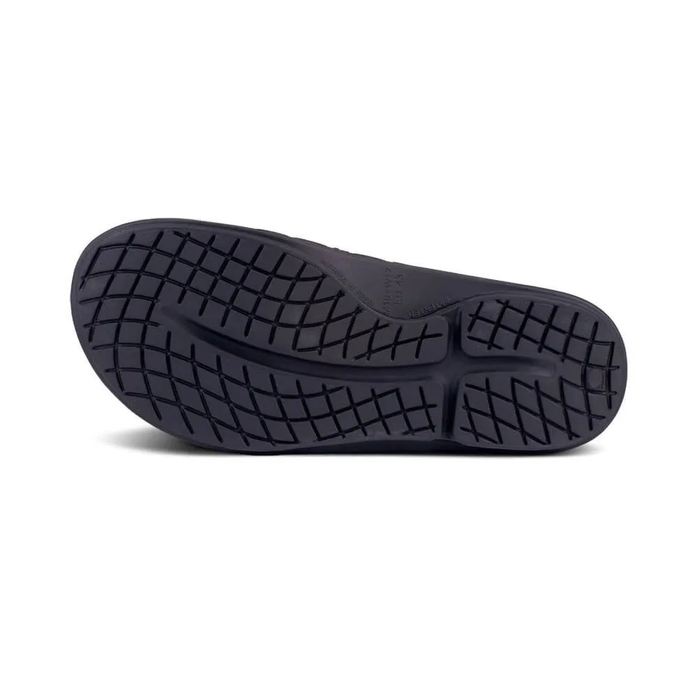 Oofos Men's Ooah Sport Flex Slide Sandals - Black Matte