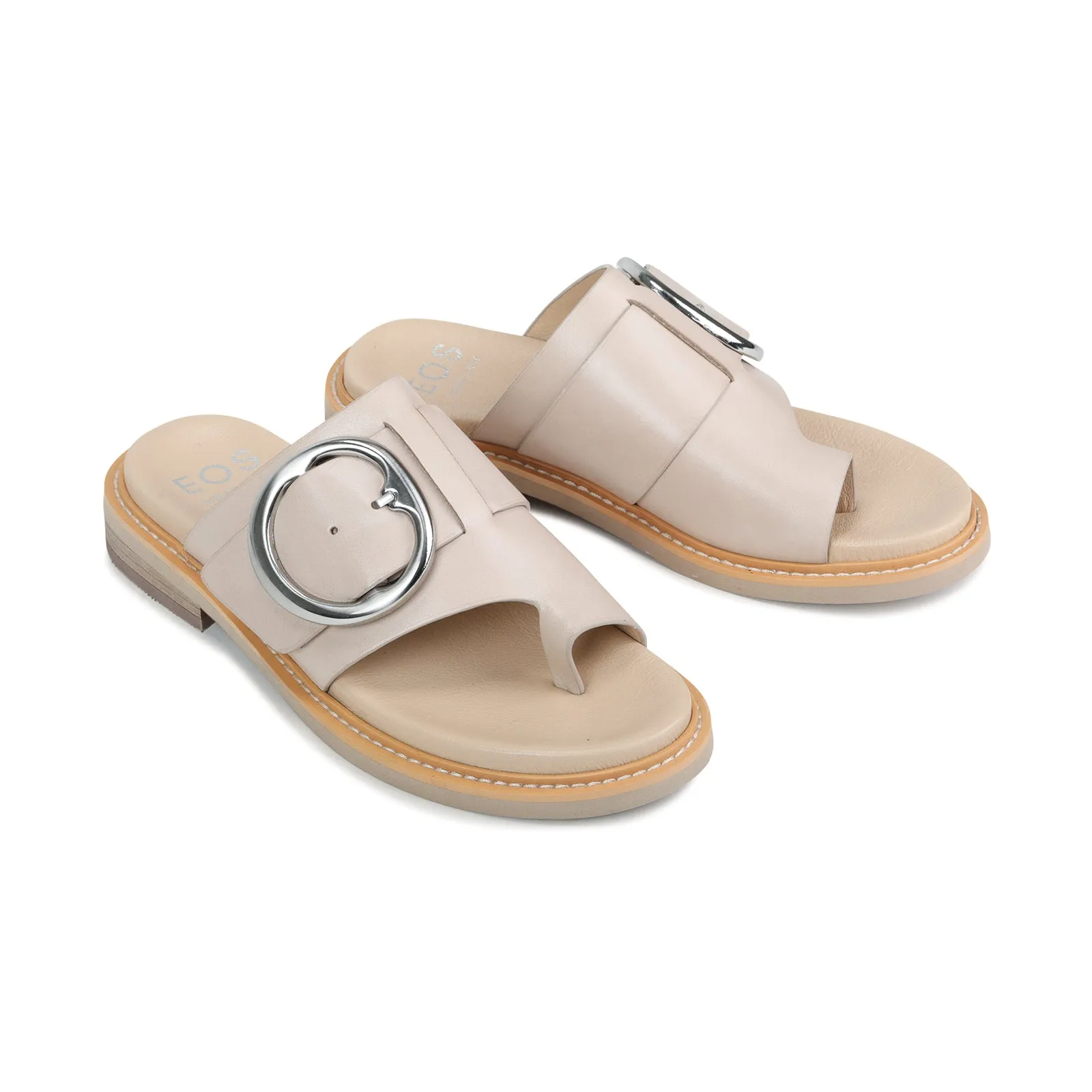 ORN LEATHER SLIDE SANDALS