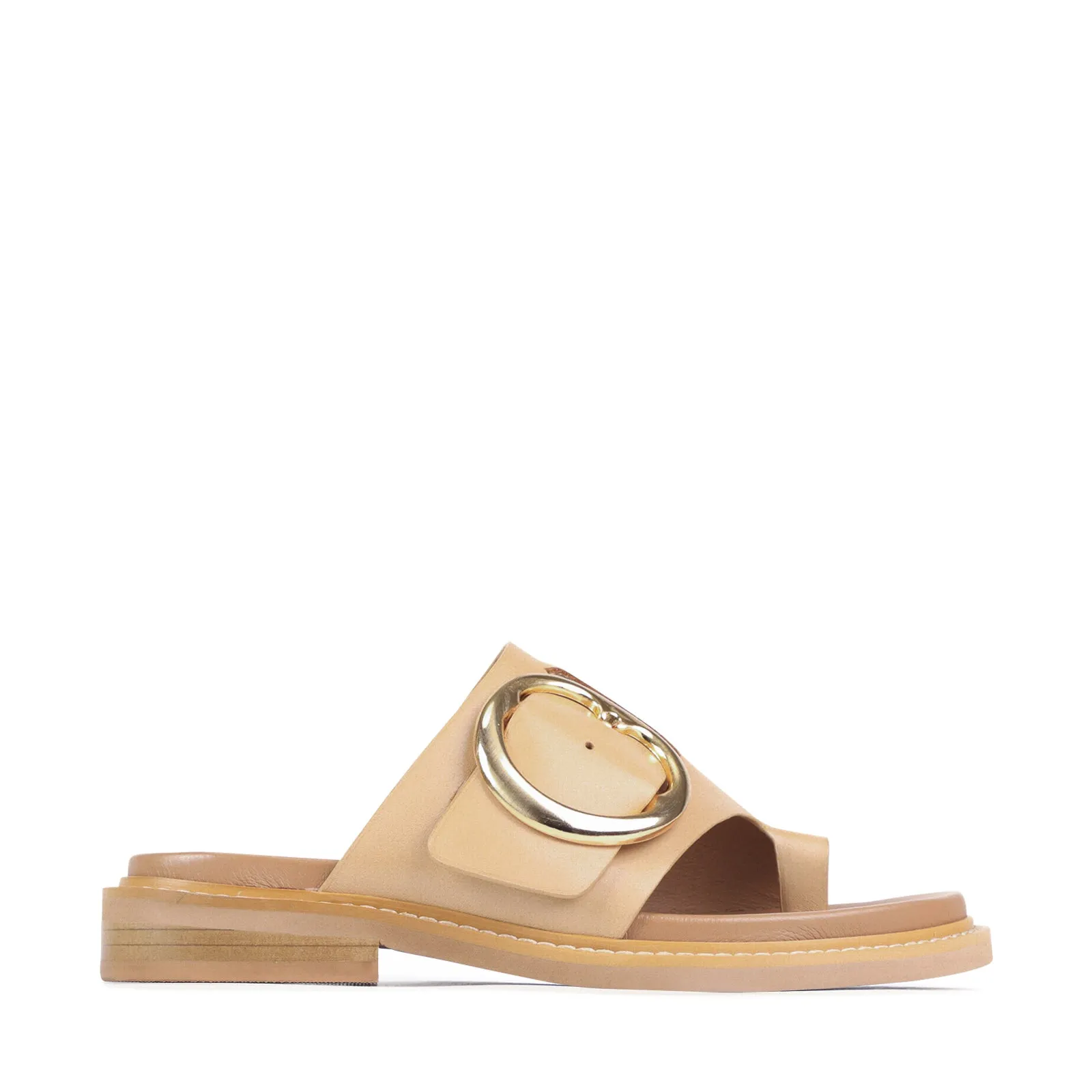 ORN LEATHER SLIDE SANDALS