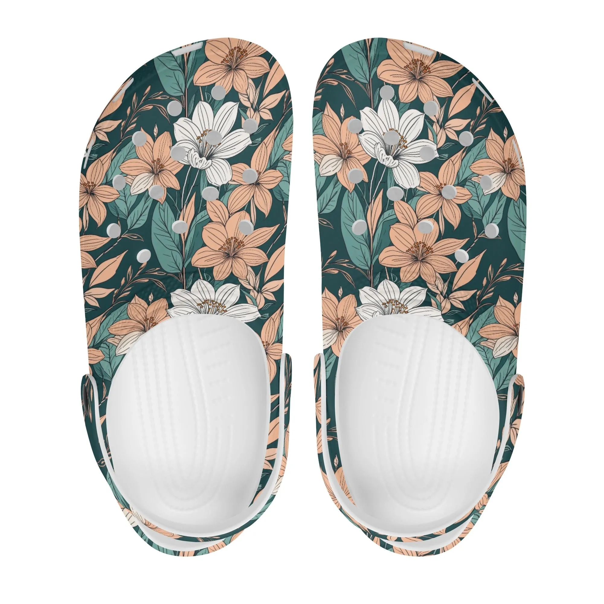 Pastel Floral Womens Vented Sandals