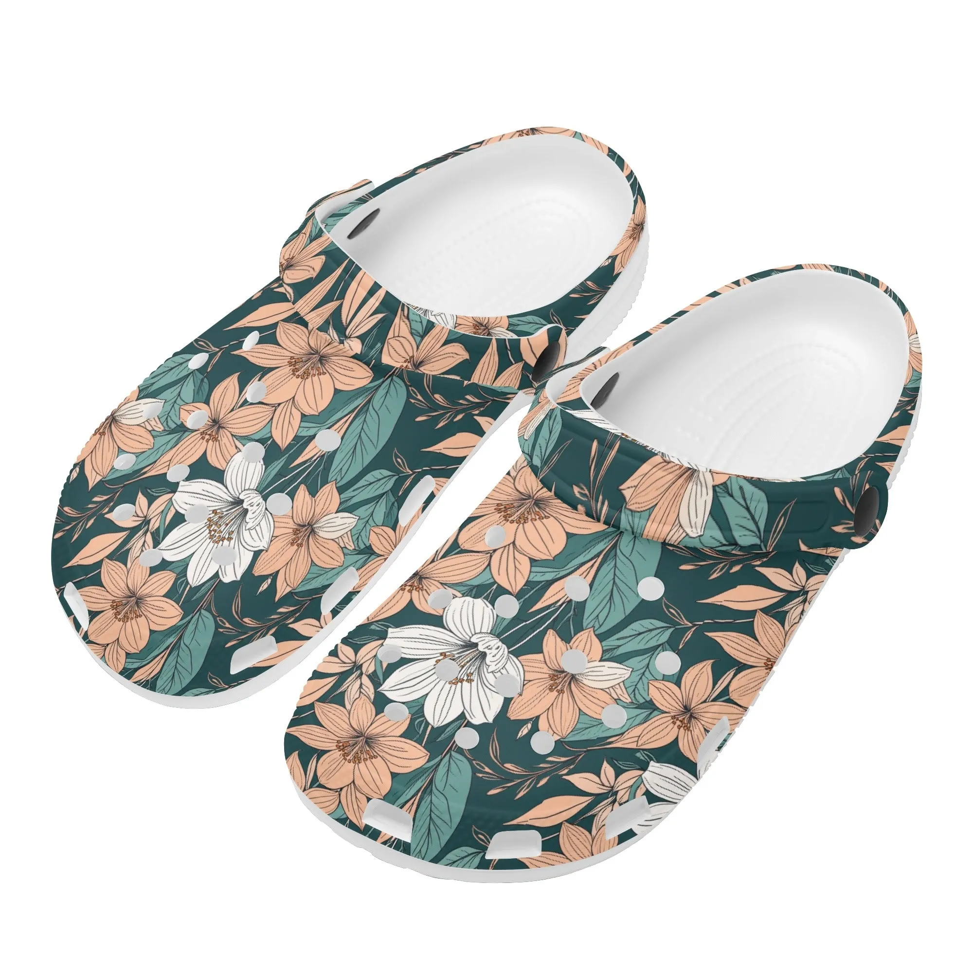 Pastel Floral Womens Vented Sandals