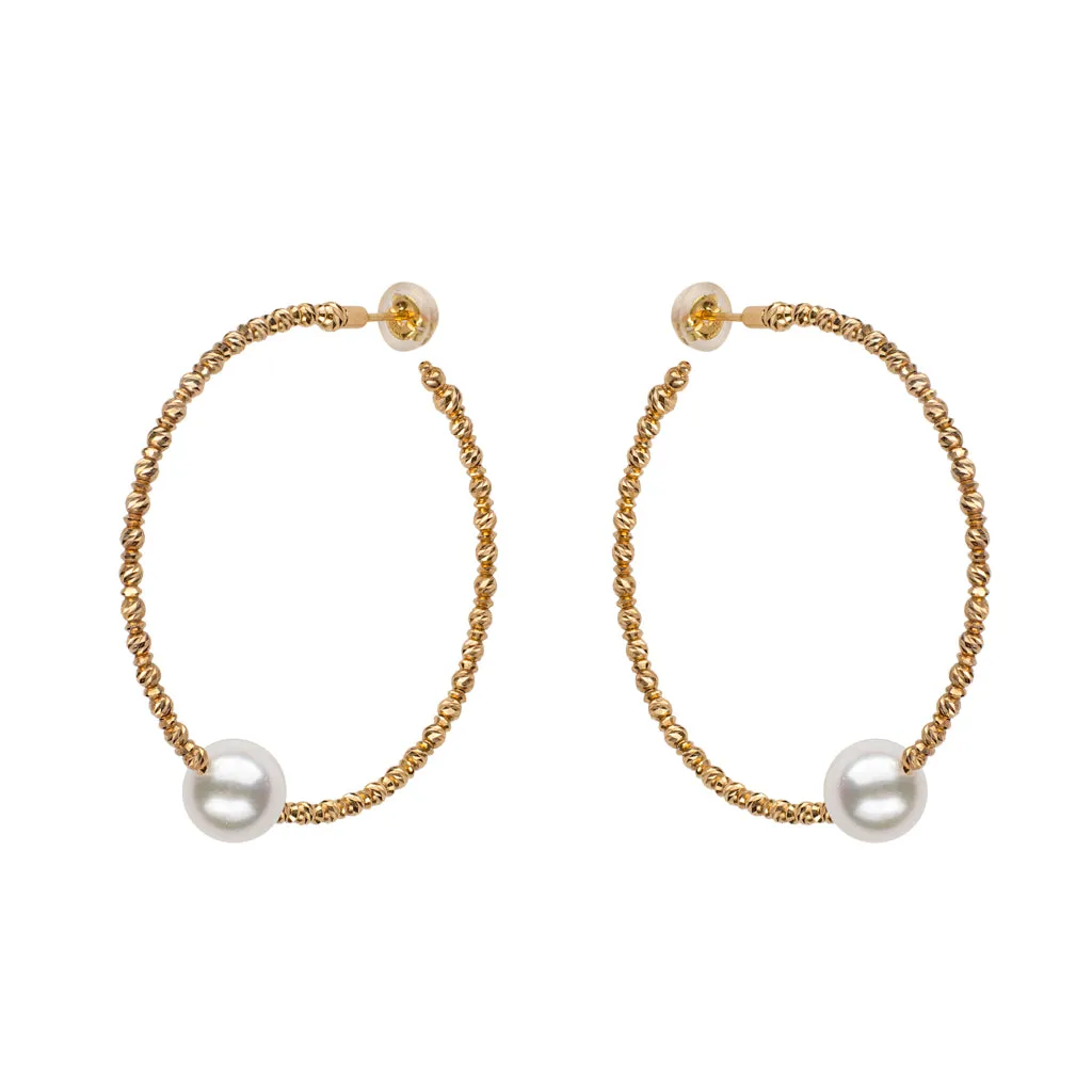 Petite Sparkle Bangle Hoop Earrings