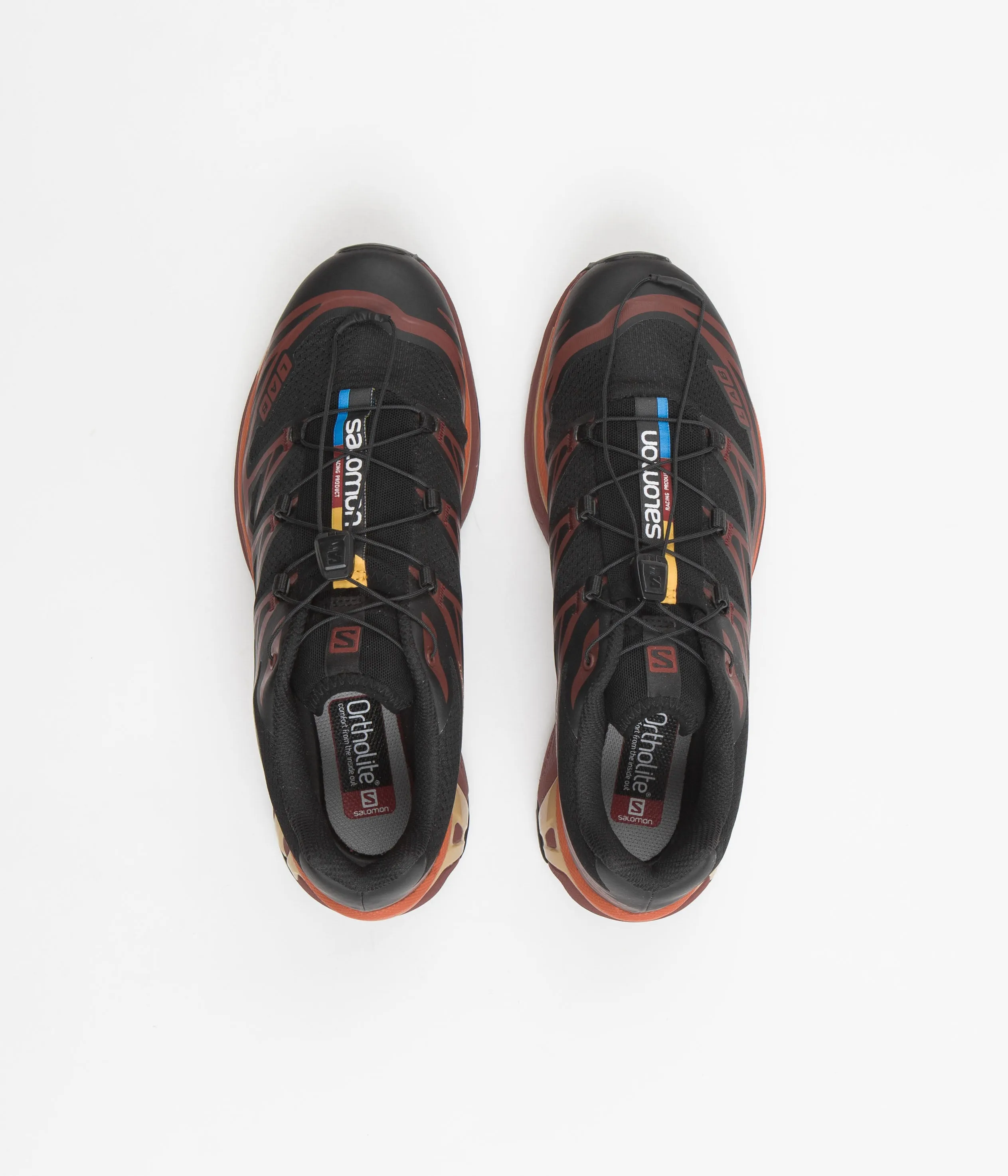 Salomon XT-6 Shoes - Black / Chocolate Plum / Vibrant Orange