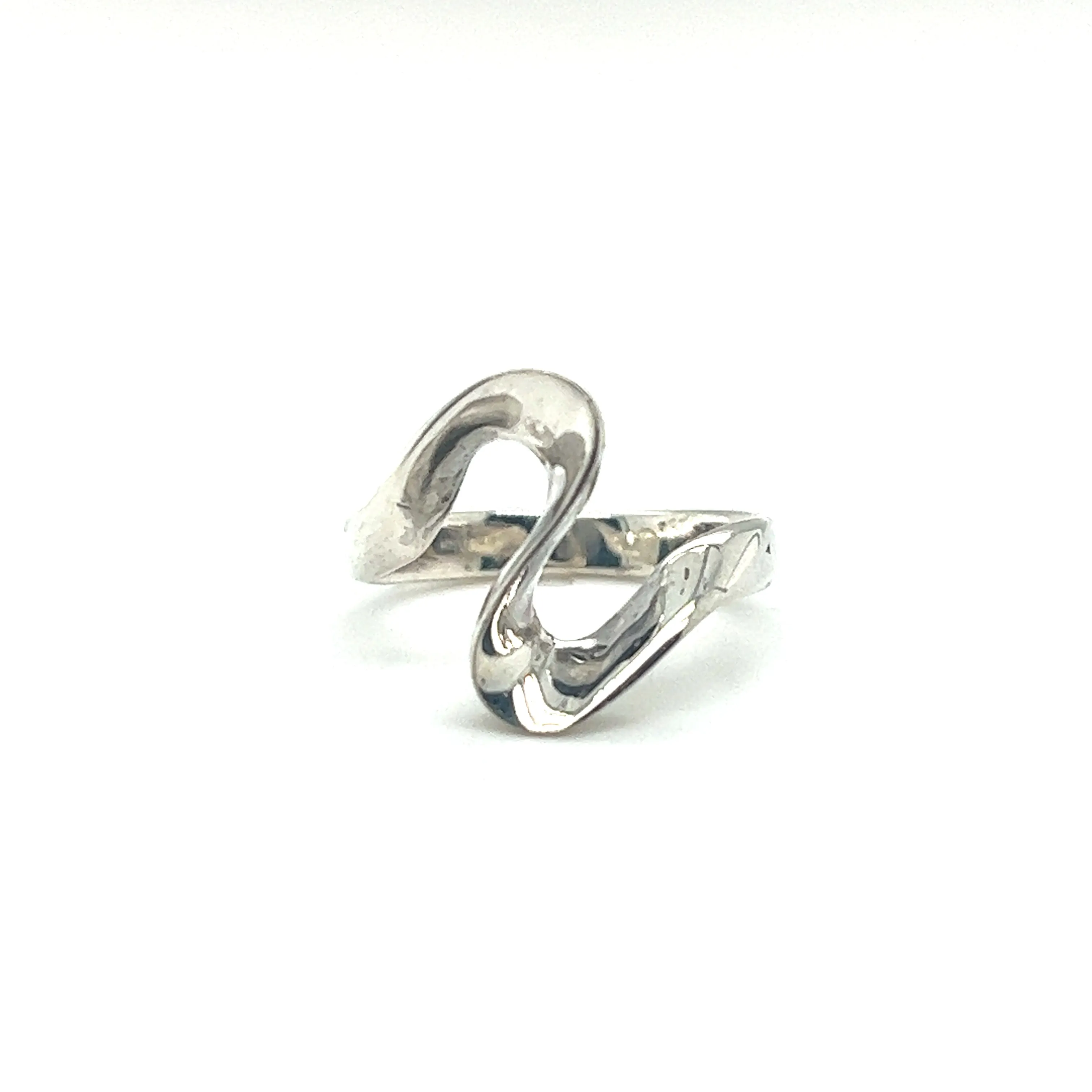 Silver Freeform Swirl Ring