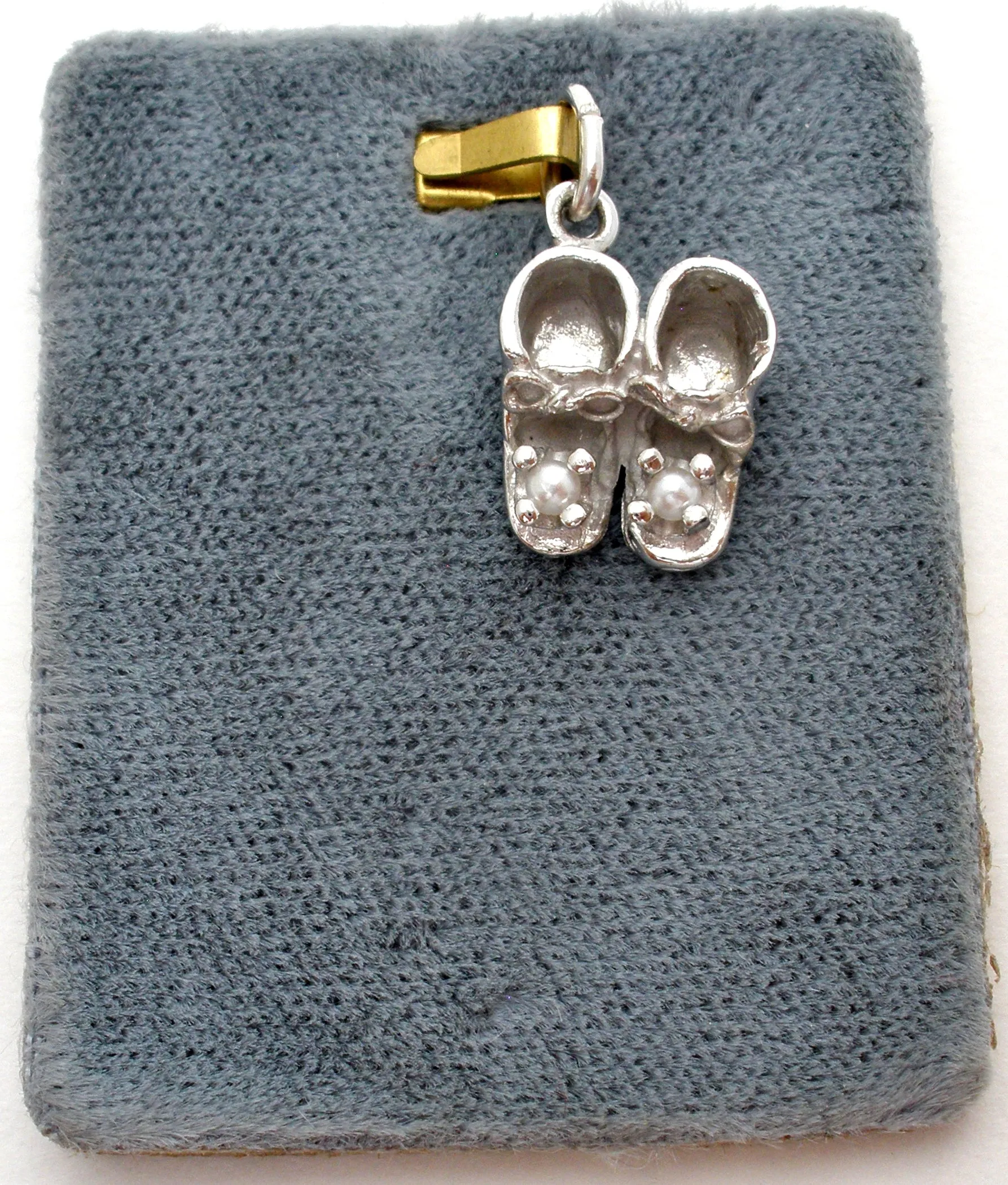 Sterling Silver Baby Booties Charm Vintage