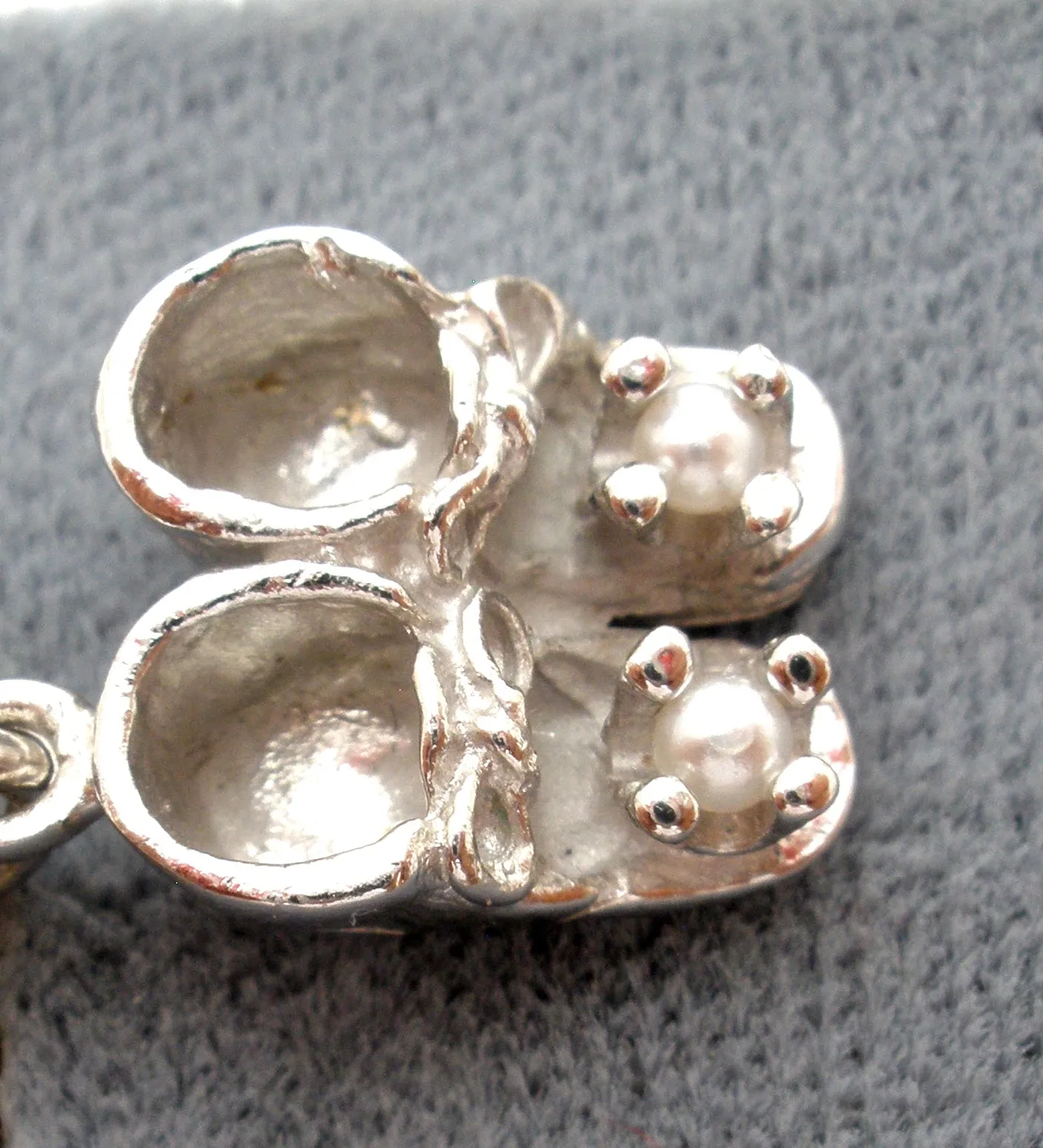 Sterling Silver Baby Booties Charm Vintage