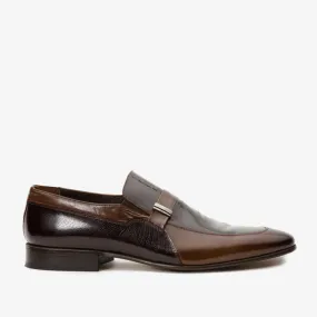 The Kazablanka Brown Leather Bit Loafer Men  Shoe