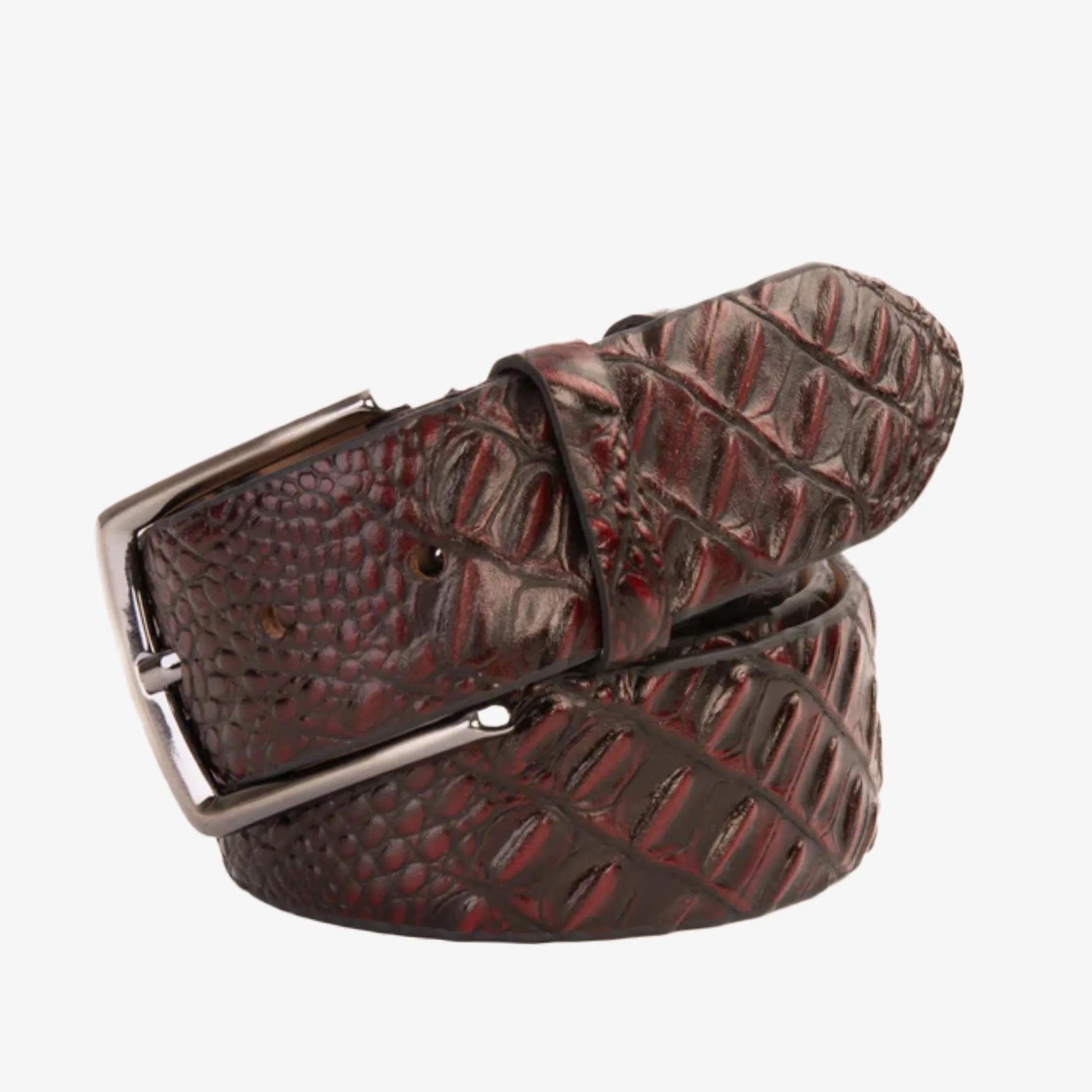 The Randor Burgundy Leather Belt