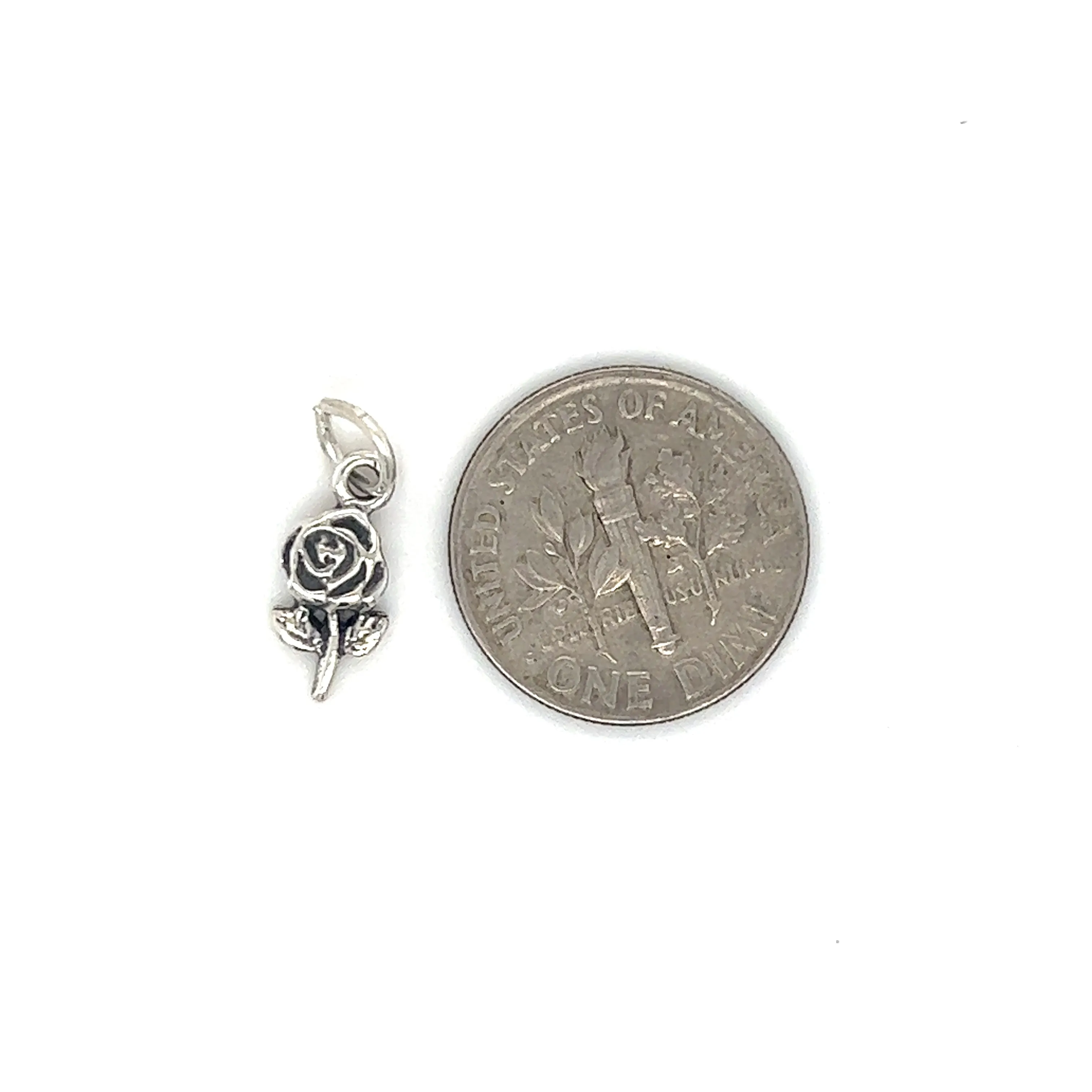 Tiny Single Rose Charm