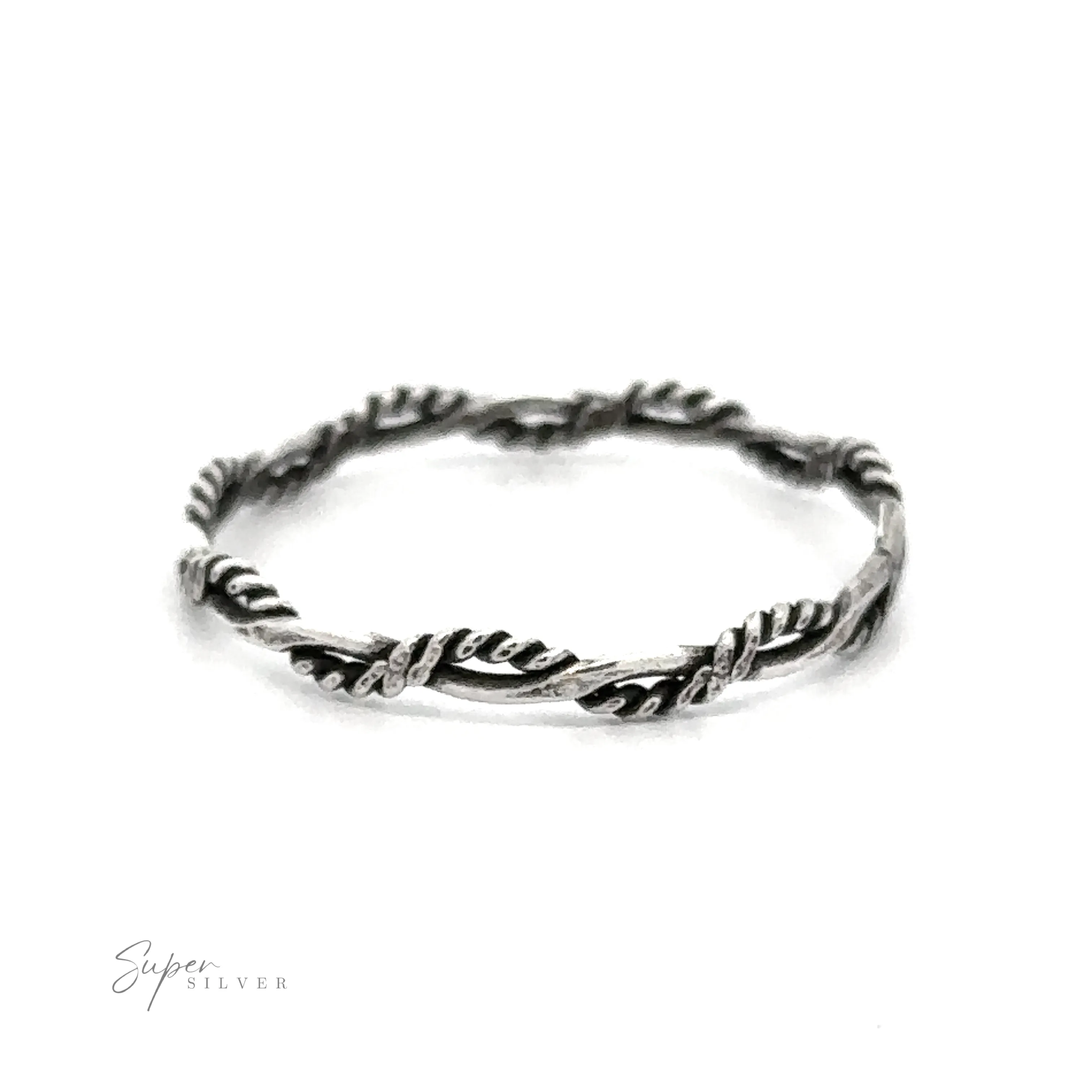 Tiny Twisted Rope Band Ring