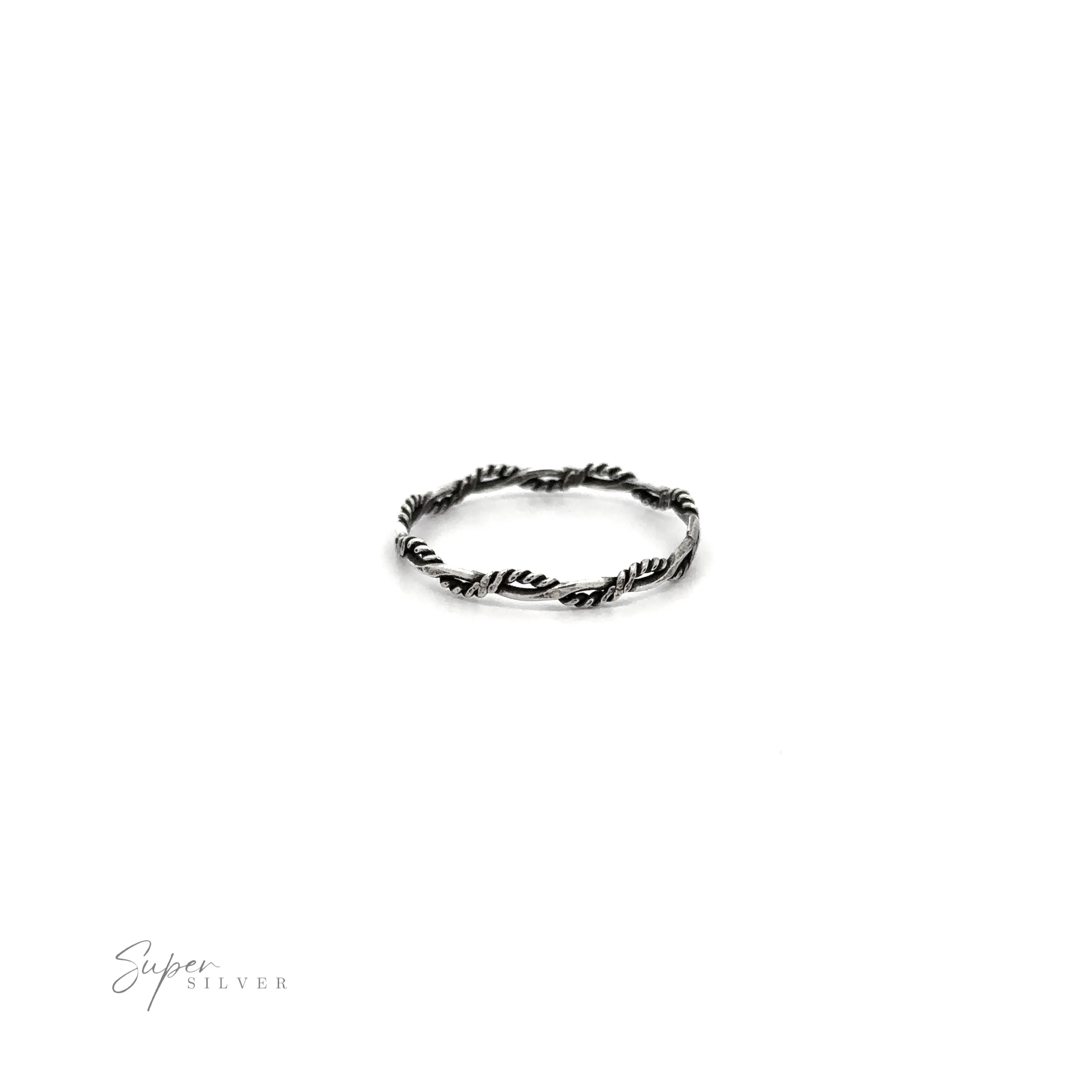 Tiny Twisted Rope Band Ring